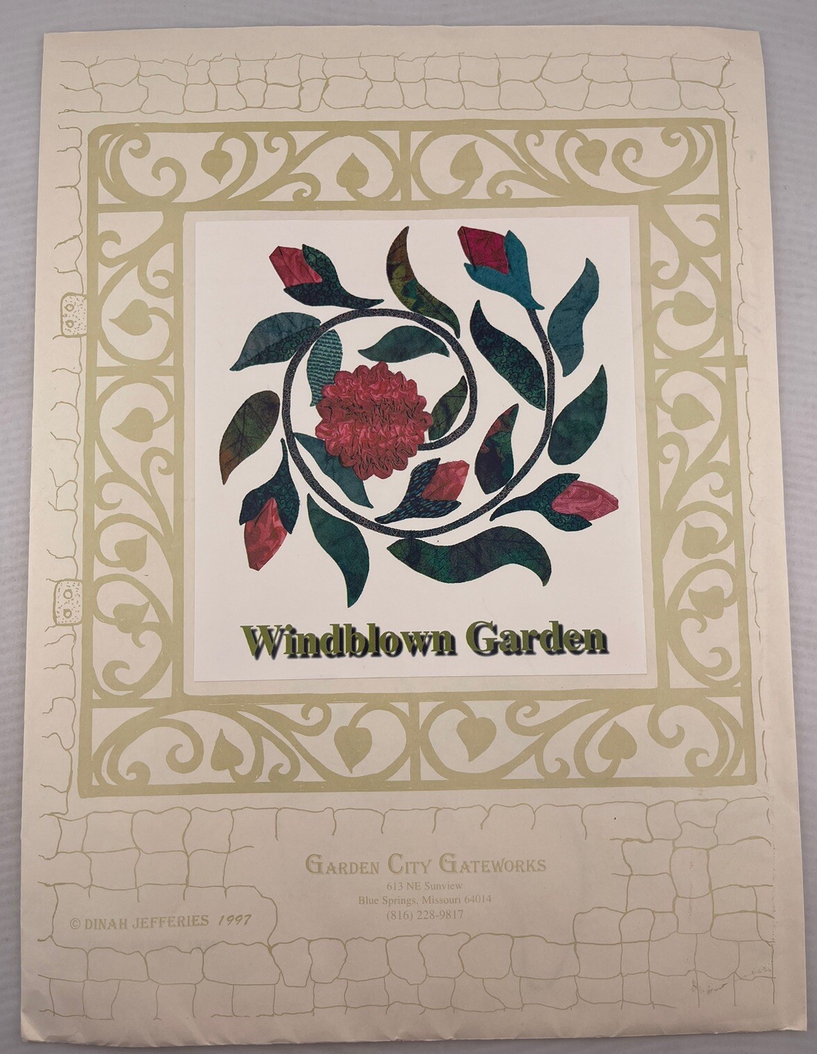 Garden City Gateworks Windblown Garden Quilt Applique Pattern Dinah Jefferies