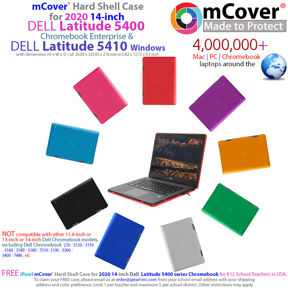 NEW mCover® Hard Shell Case for 2020 14" Dell Latitude 5400 Chrome 5410 Windows