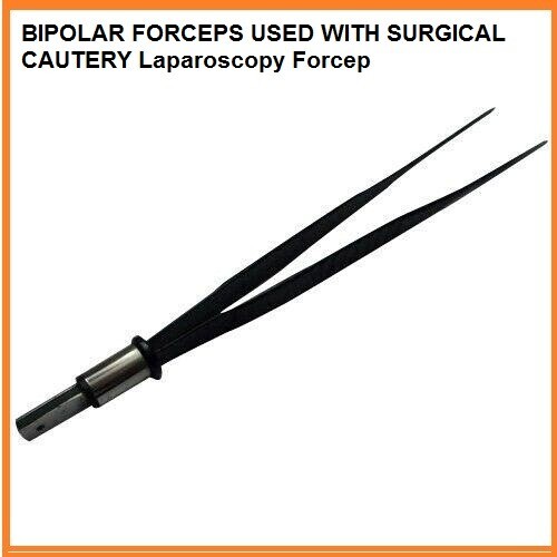 Electros.urgical Mini Cautery Bipolar Forceps with Silicon Cable Laparoscopy Hea
