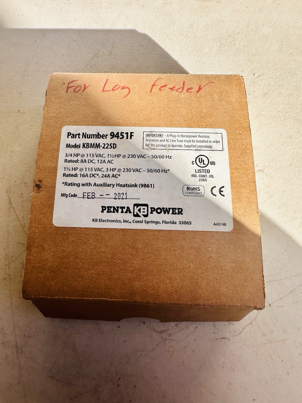 KB Electronics DC Motor Speed Control KBMM-225D (9451F)