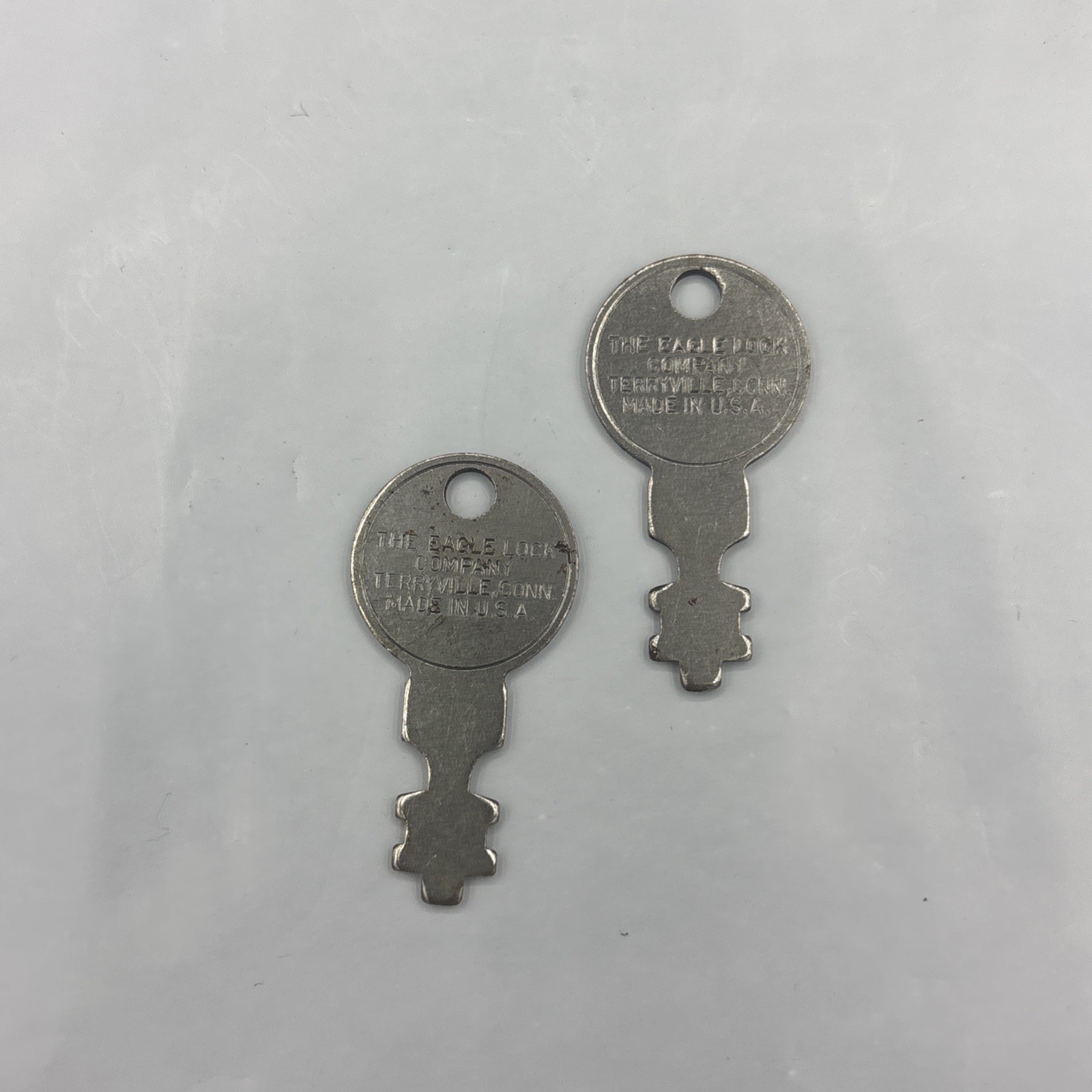 Flat Key Lock Cabinet Suitcase Eagle Lock Co. Lot Of 2