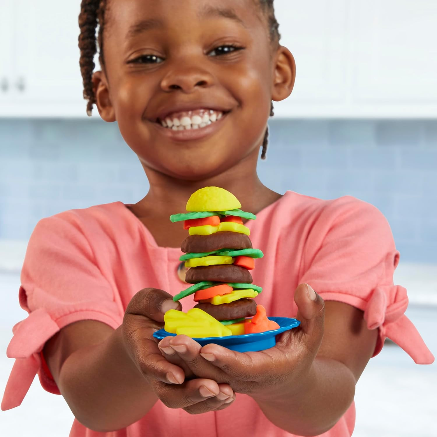 Play-Doh Kitchen Creations Busy Chef'S Restaurant Playset, 2-Sided Play Kitchen