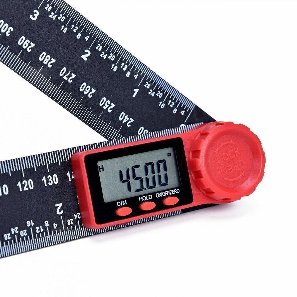 Electronic LCD Digital Display Protractor Angle Ruler 0-360° Gauge Measure Meter