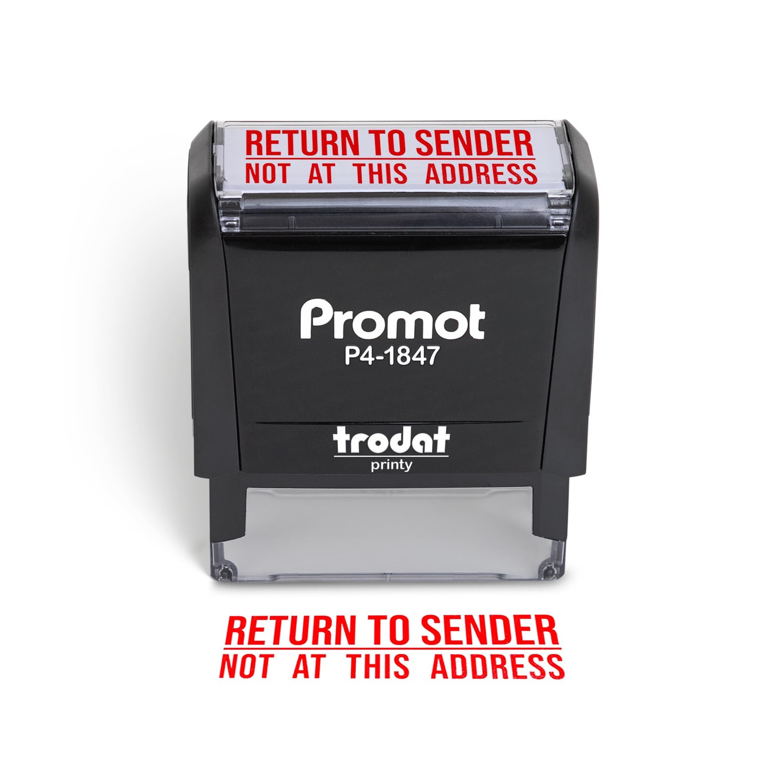 Promot Return to Sender Self Inking Stamp - 11/16 x 1 7/8 inches