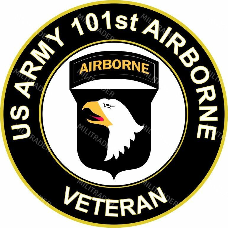 US Army 101st Airborne Division Veteran Self-adhesive Vinyl Decal