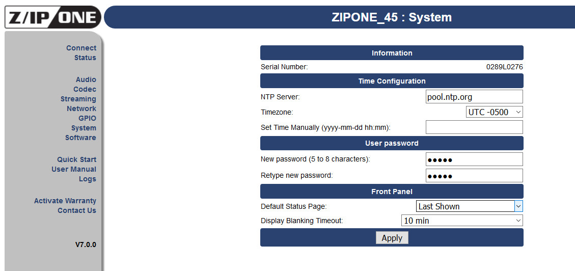 Telos Z/IP ONE w/ AES Remote Codec Audio Over IP Internet Transmission Endpoint