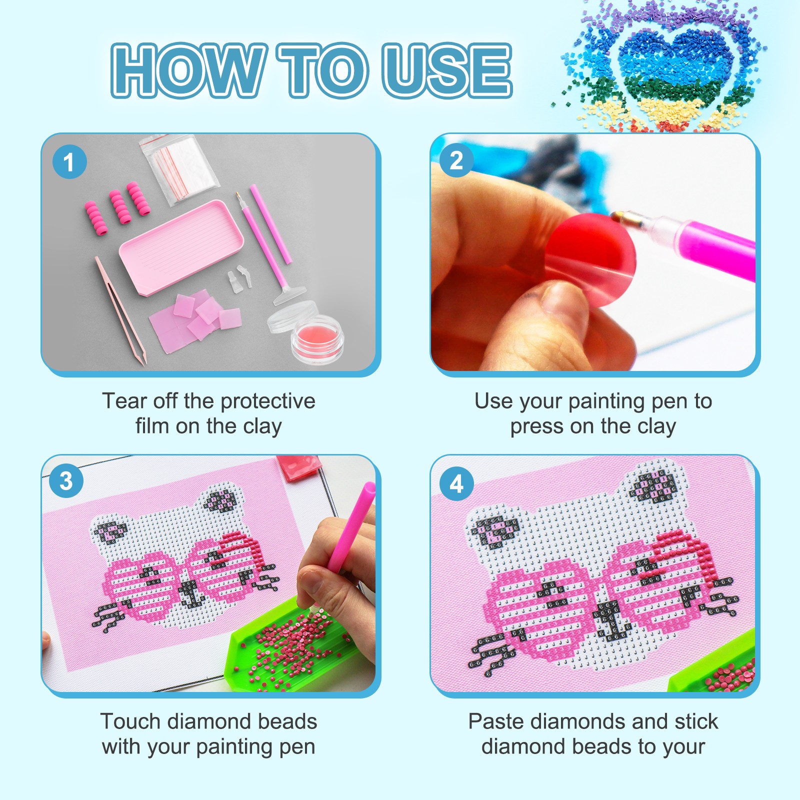15PCS Diamond Art Painting Wax with Box DIY Wax Refills(23mm/0.9", Purple)