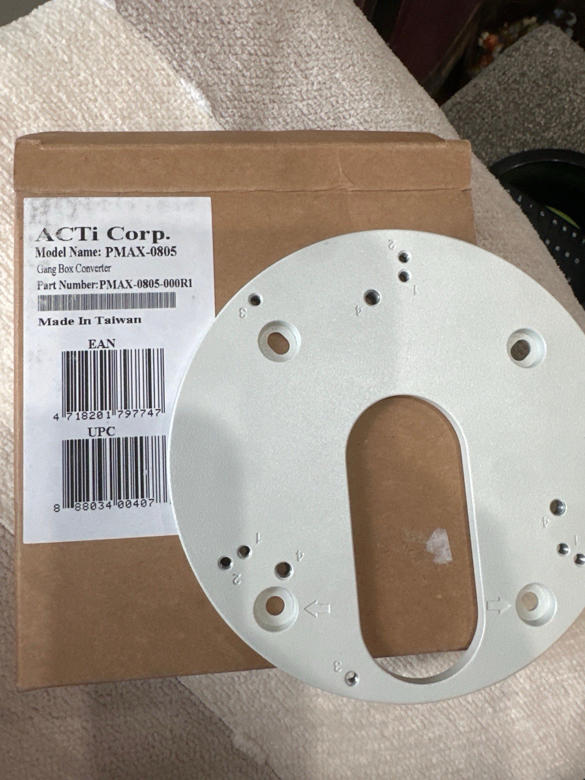 Lot of 5 ACTi PMAX-0805 Gang Box Converter Mount Adapter Plates New