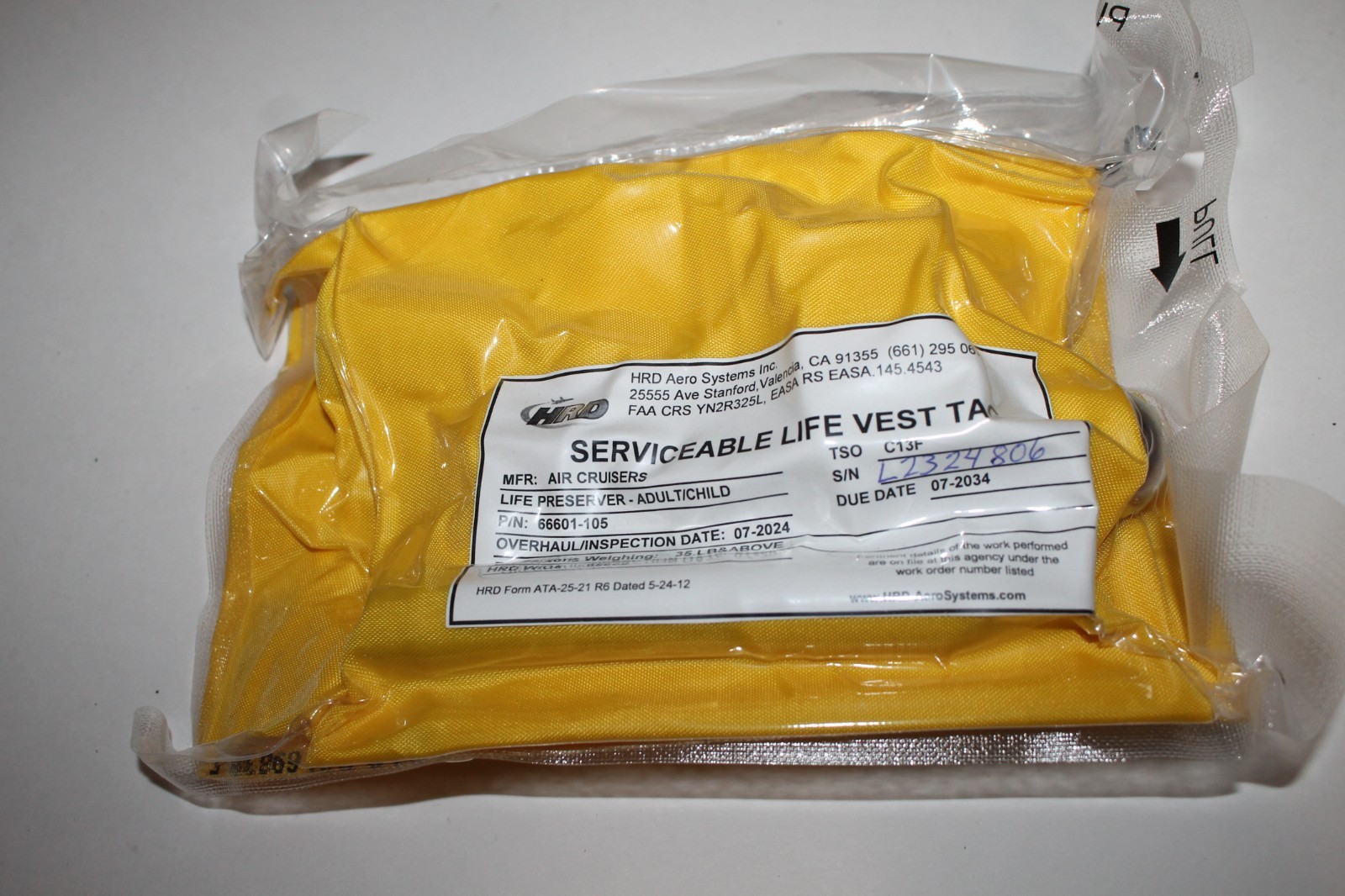 Air Cruisers Adult / Child Life Preserver Vest 66601-105