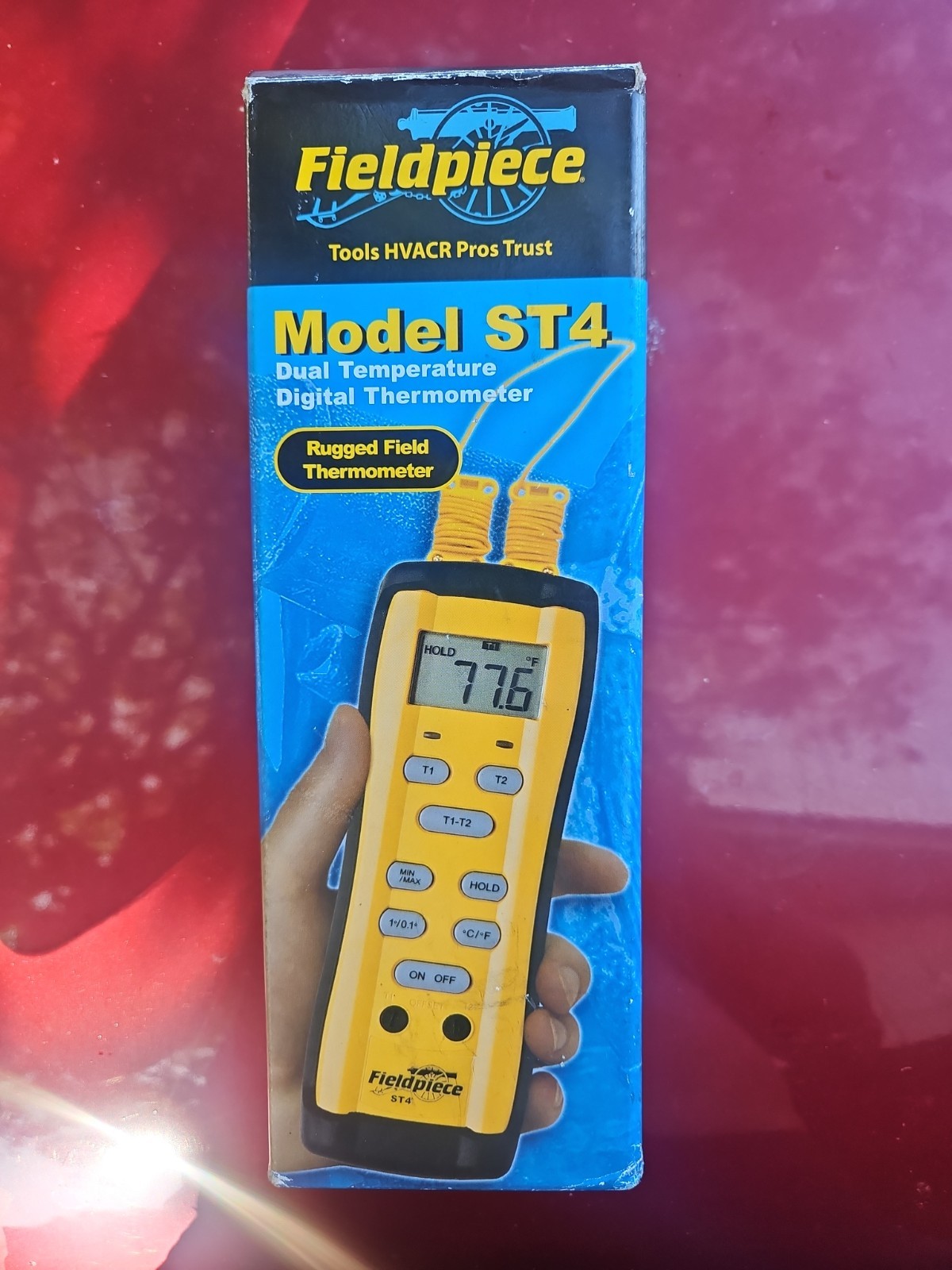 Fieldpiece Model ST4 Dual Temperature Digital Thermometer HVAC/R Digital Display