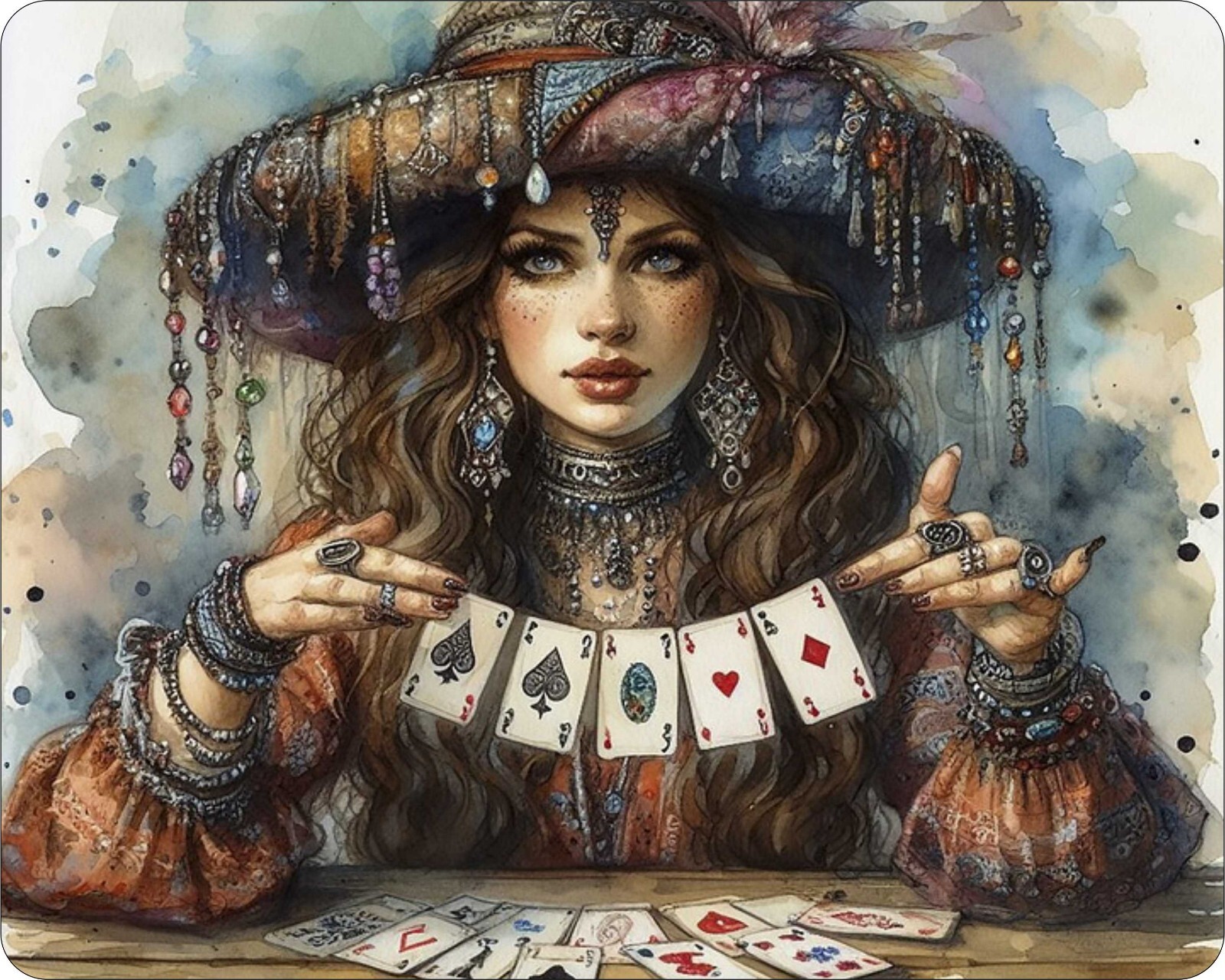 Fortune Teller  art AI Design  Novelty Mouse Pad Stunning