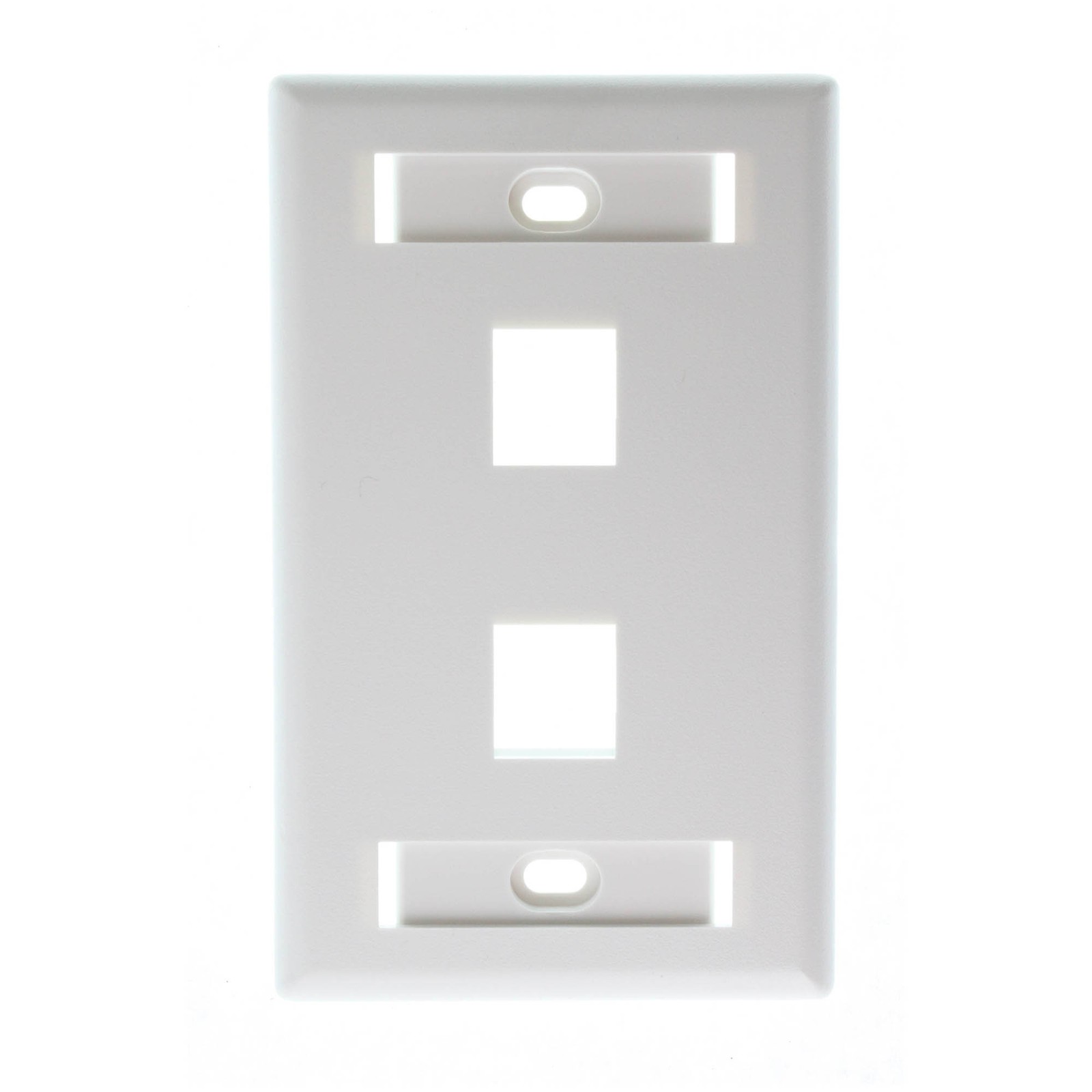 BELDEN AX102655 2-PORT SINGLE GANG KEYCONNECT FACEPLATE W/ ID WINDOW