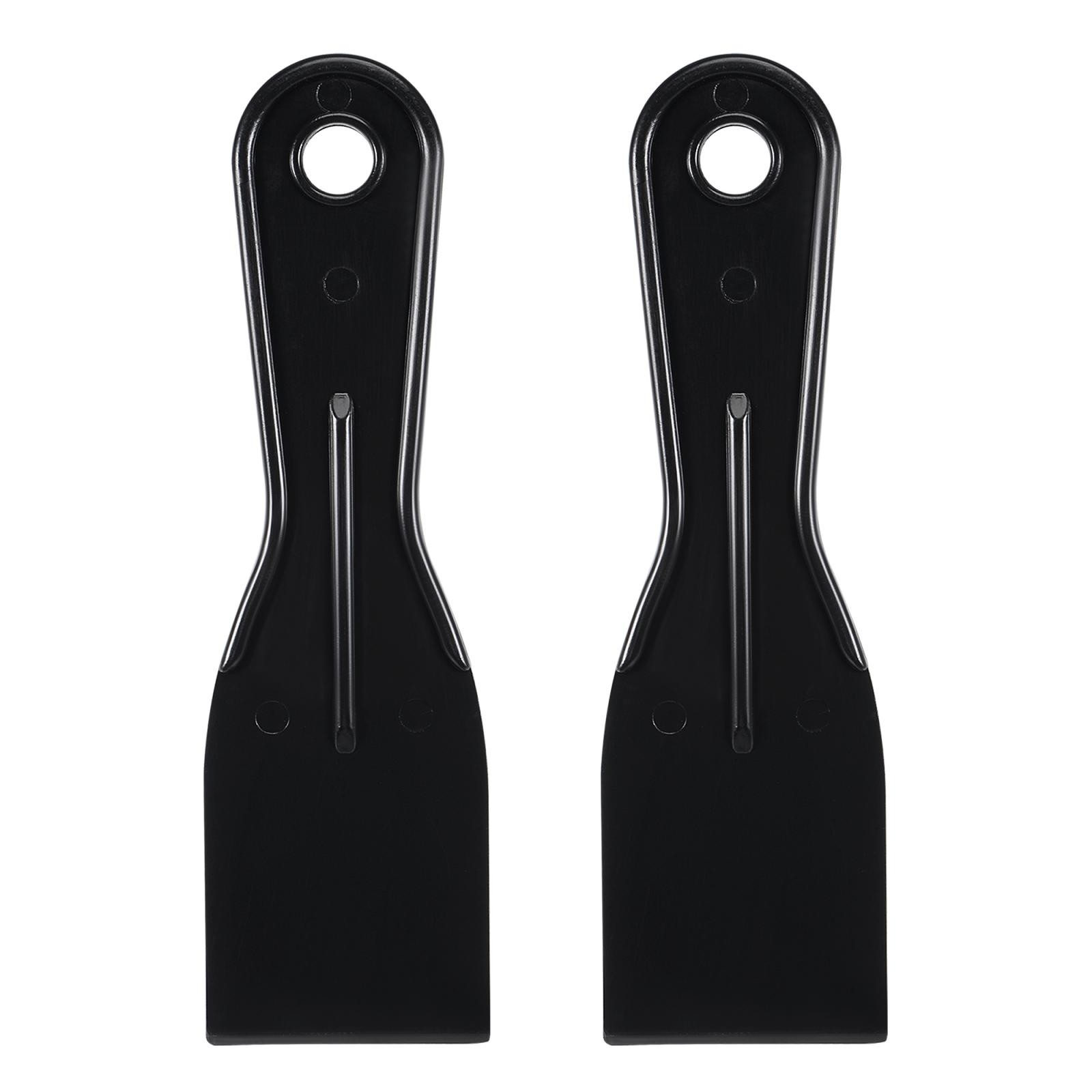 Putty Scraper 2" ABS Plastic Spatula Drywall Patch Repair Spreader Black 2Pcs