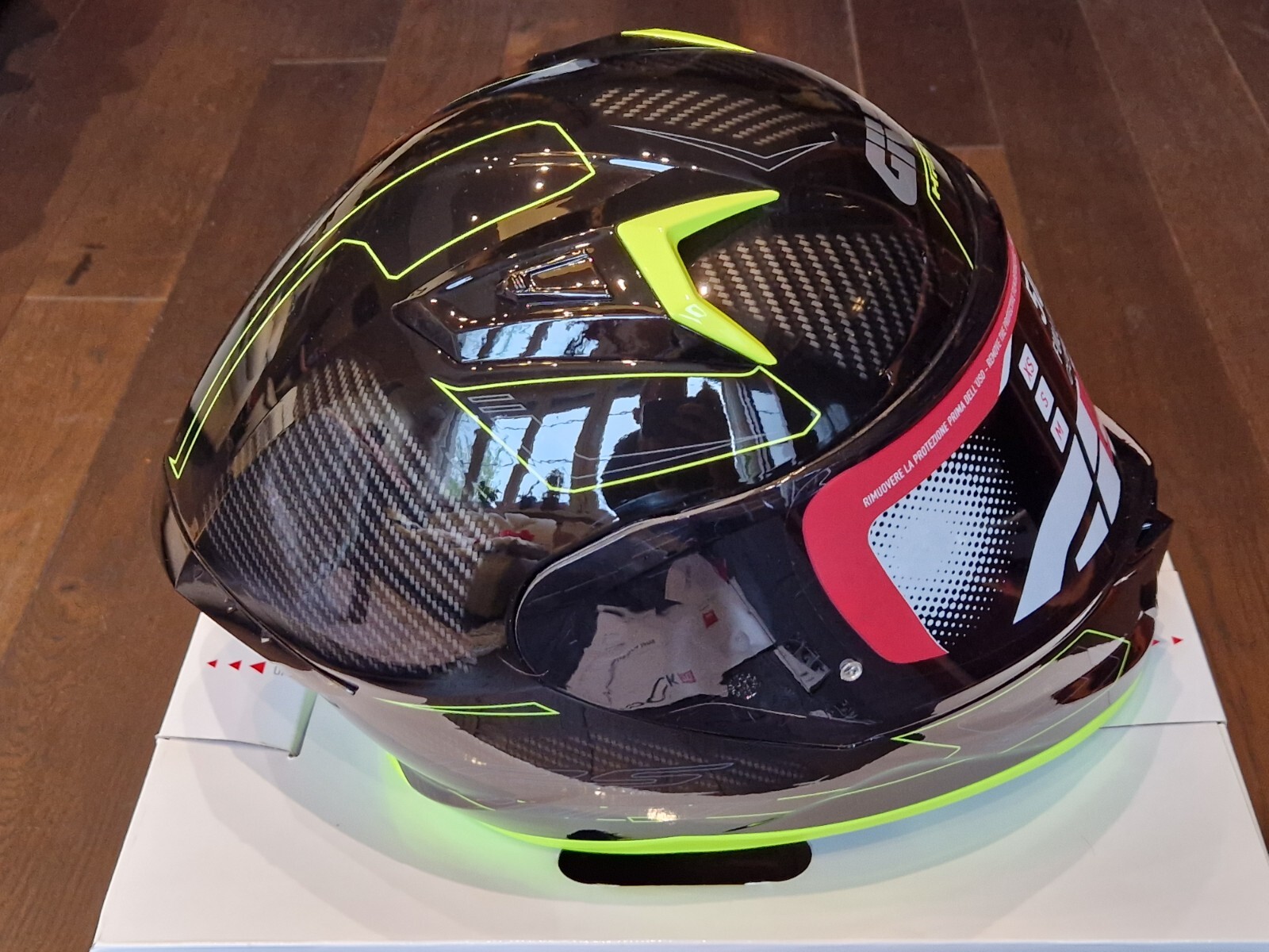 Brand New Givi 50.9 Enigma Full-face Motorcycle Helmet Black/Titanium/Yellow XS