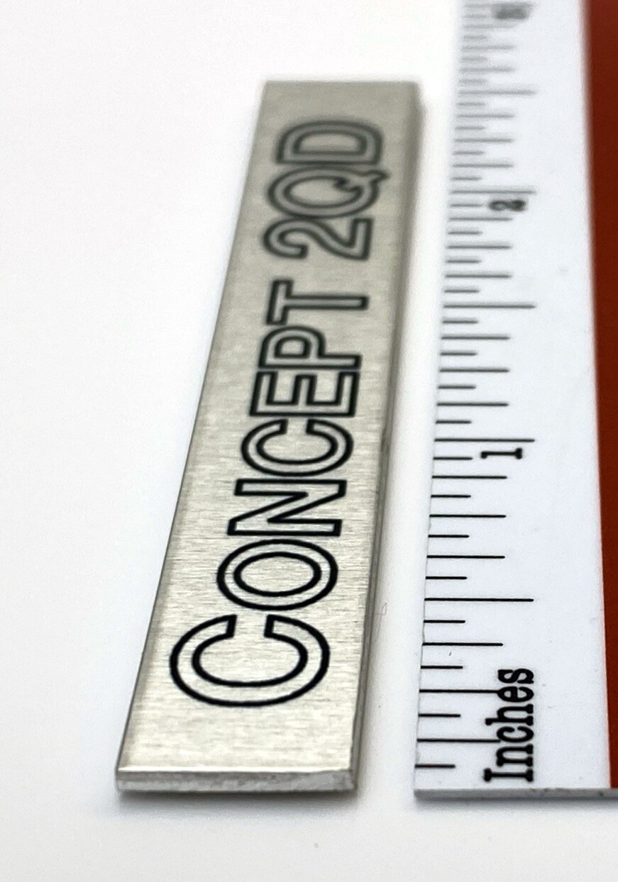 Concept 2QD Turntable Badge Logo Custom Made Aluminum