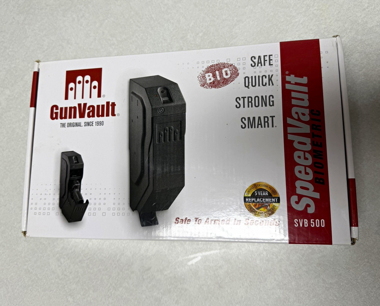 GunVault SpeedVault SVB 500 Biometric Steel Handgun Safe