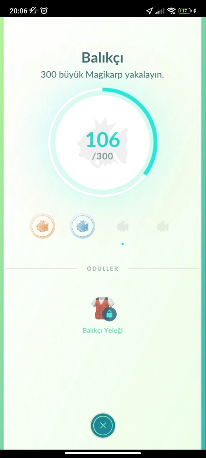 XL Magikarp 50x Medal Completion  Pokemon Go ✨