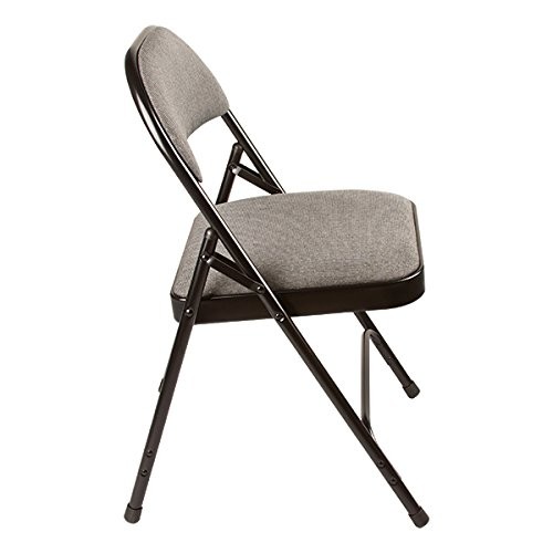 Commercial Furniture 6600 Series Folding Chair with Fabric Upholstered Black