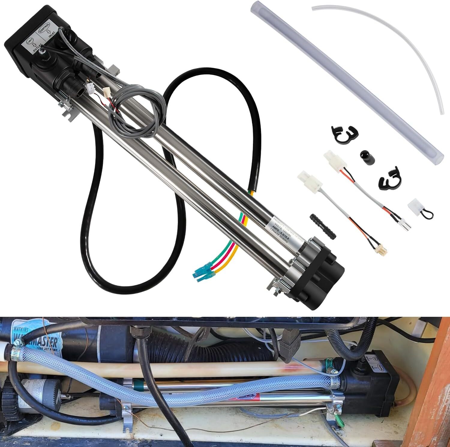 No-Fault Spa Heater for Hot Spring/Watkins 1995+ - 6kW Titanium w/Sensors- 73790