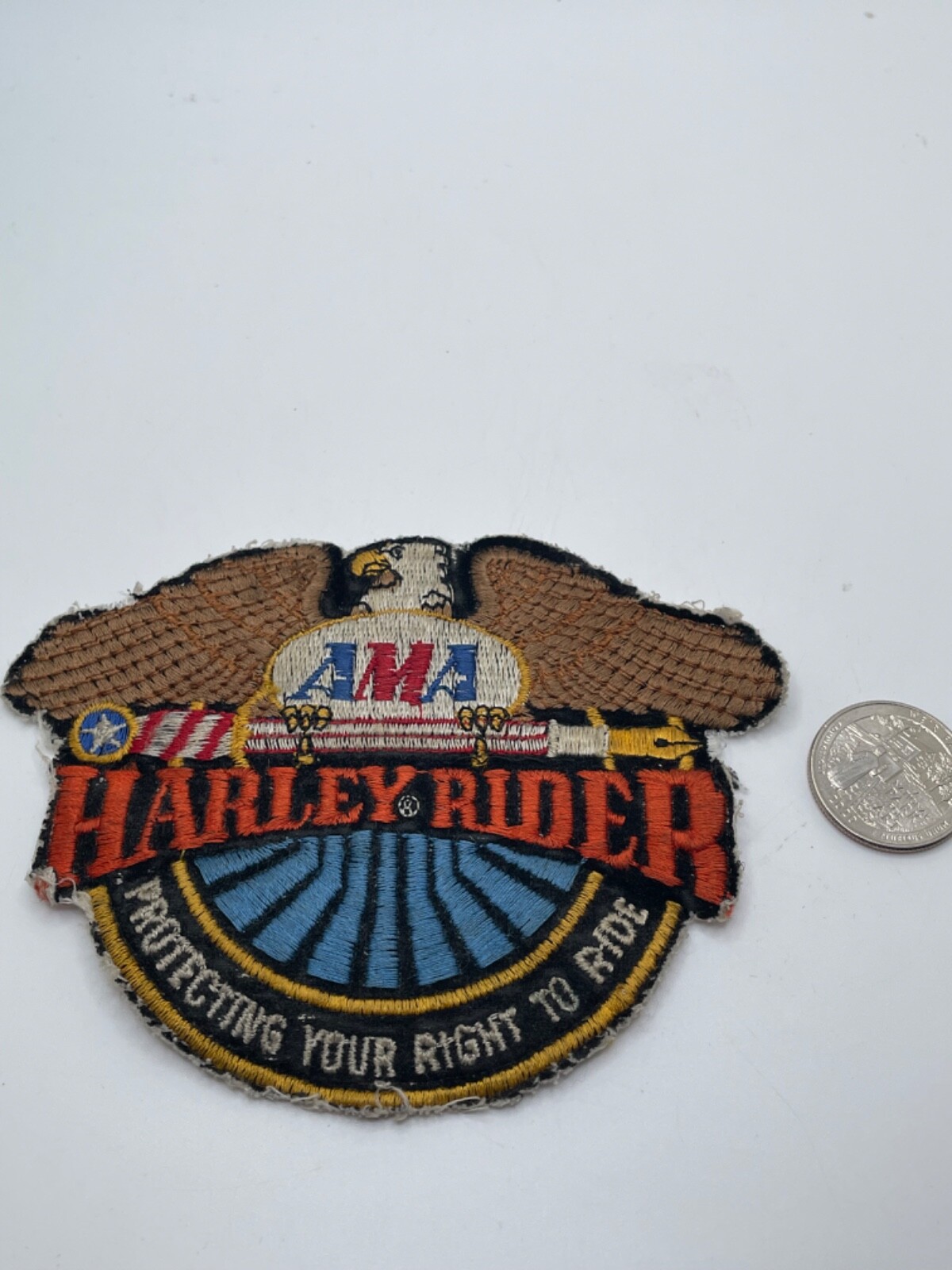 HARLEY DAVIDSON AMA PROTECTING YOUR RIGHT TO RIDE PATCH VINTAGE