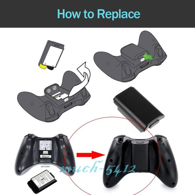For Xbox 360 Wireless Controller AA Battery Back Case Cover Holder Pack Shell