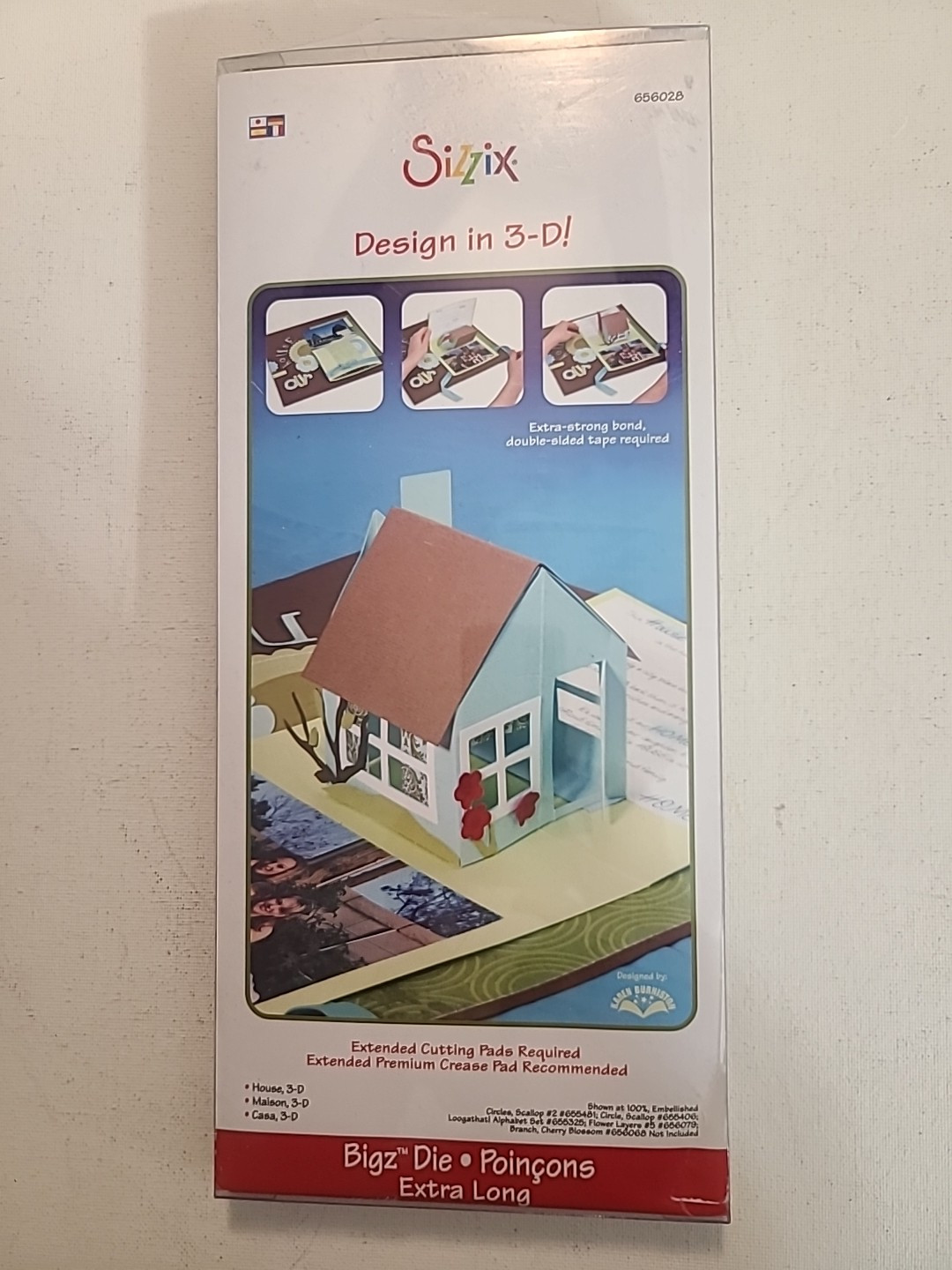 Sizzix Bigz XL Die Design in 3D 656028 House 3D Greeting Card Pop Up EXCELLENT