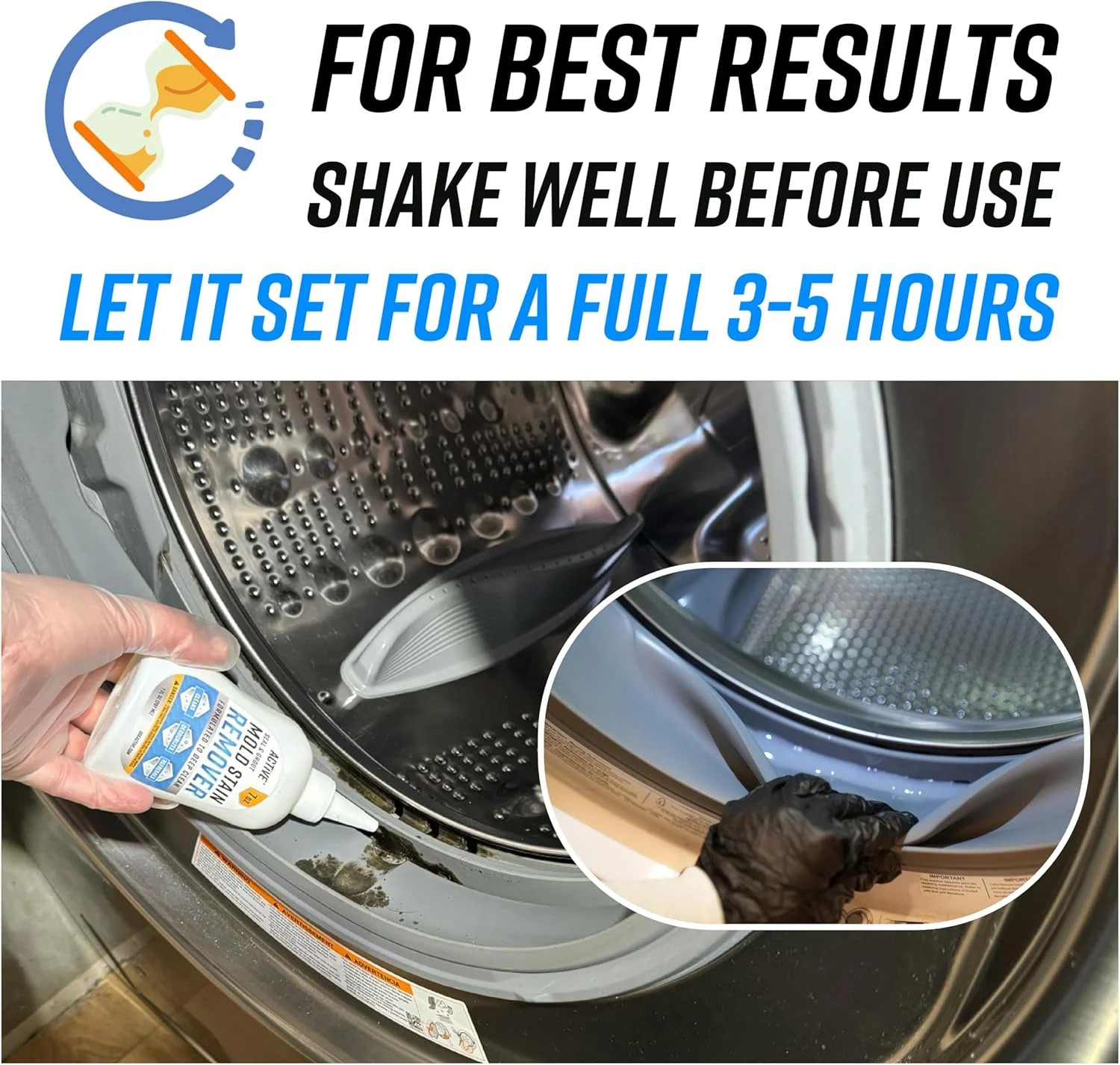 ACTIVE Mold Stain Remover Gel Cleaner Heavy Duty Stain Cleaner for Front Loader