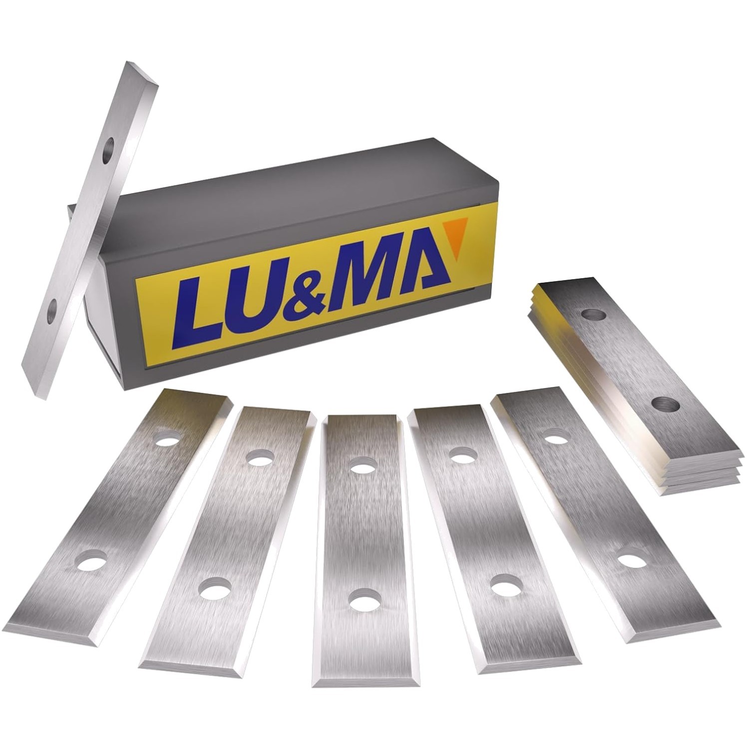10-Piece Tungsten Carbide Scraper Blades - 2" Double-Edged Replacement Set