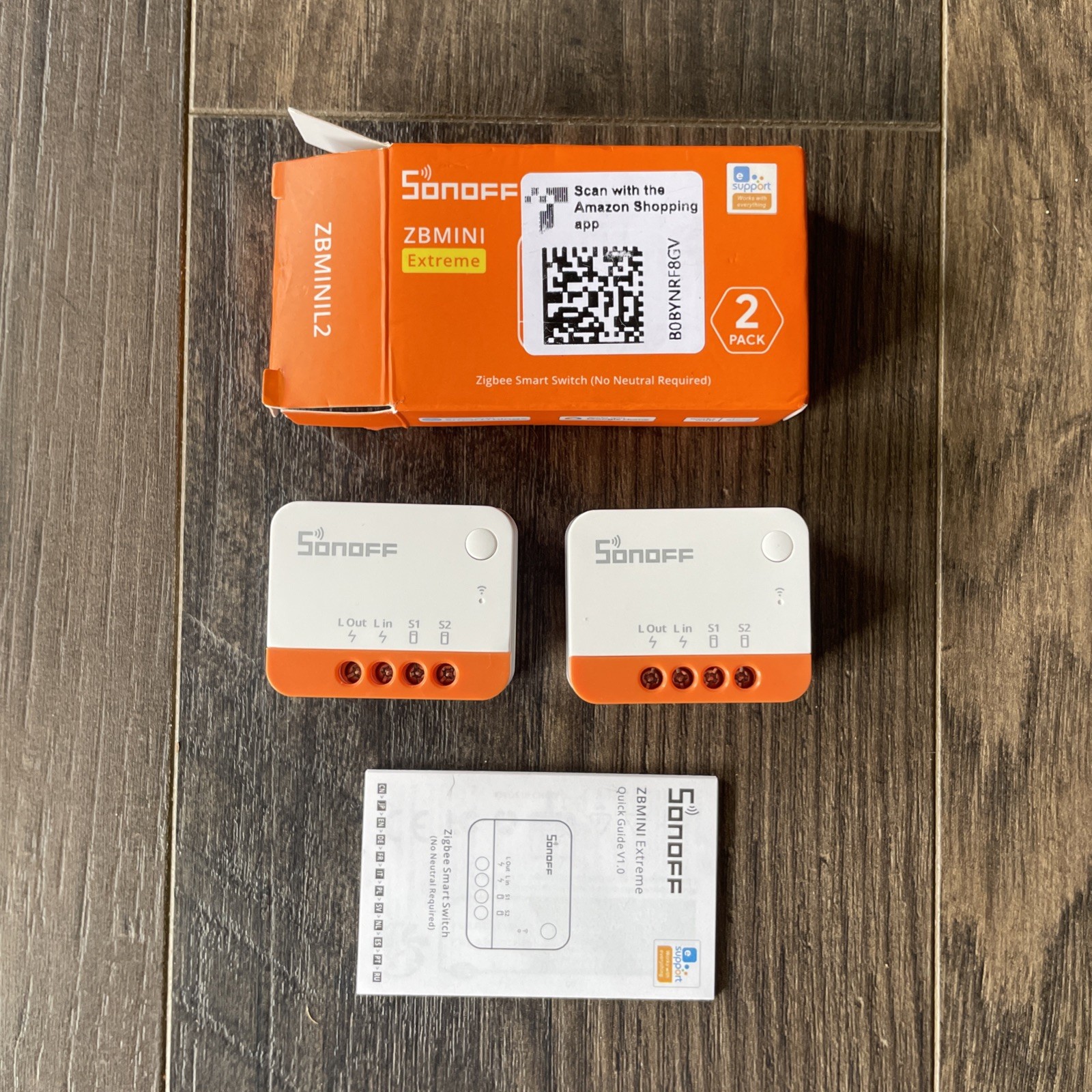 SONOFF ZBMINI Extreme Zigbee Smart Switch (No Neural Required) 2 Pack ZBMINIL2