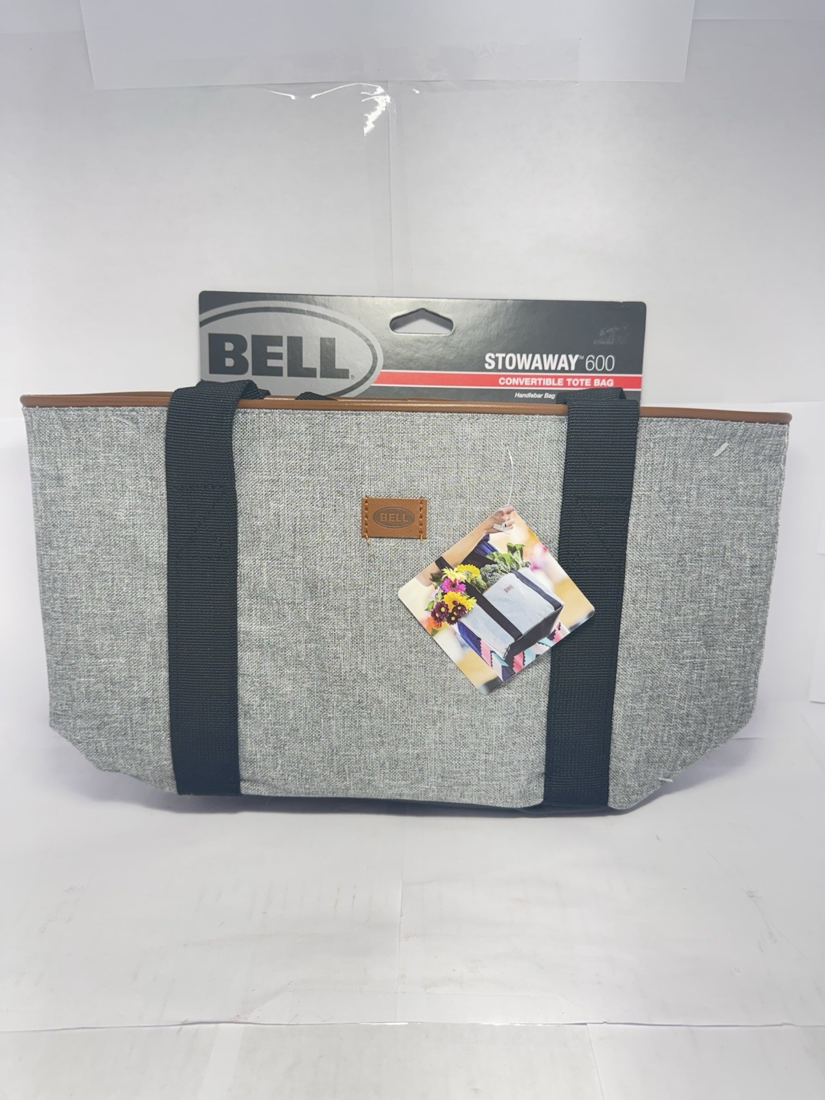 NEW BELL STOWAWAY 600 Convertible Tote Bag Handlebar Bike Basket Gray NWT
