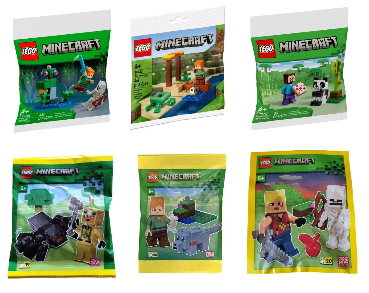 Lego Minecraft Poly Bags Retired Limited Collector's Edition New Sealed You Pick