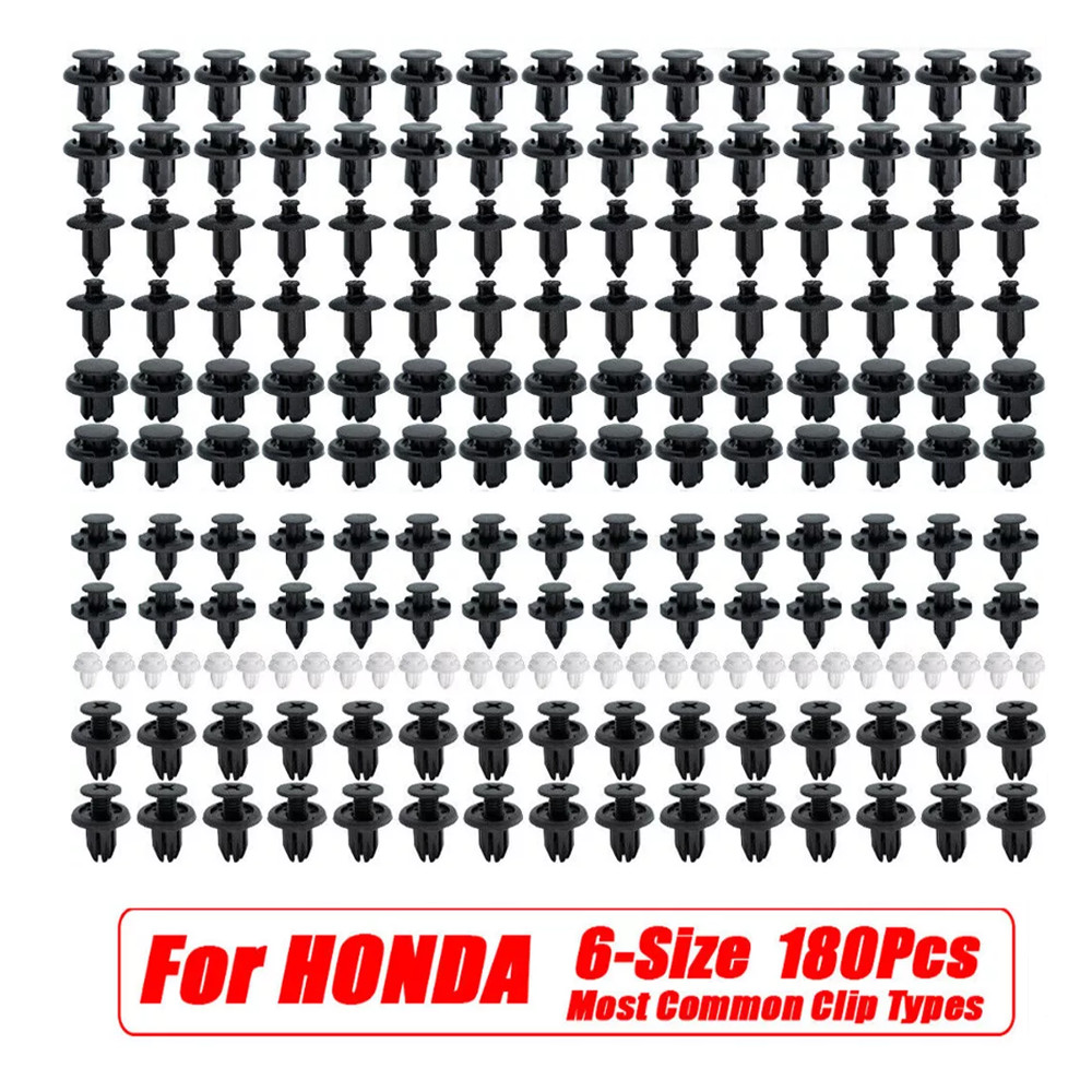 For HONDA CIVIC ACCORD Trim Panel Clips Bumper Fender Fastener Push Rivets 180X