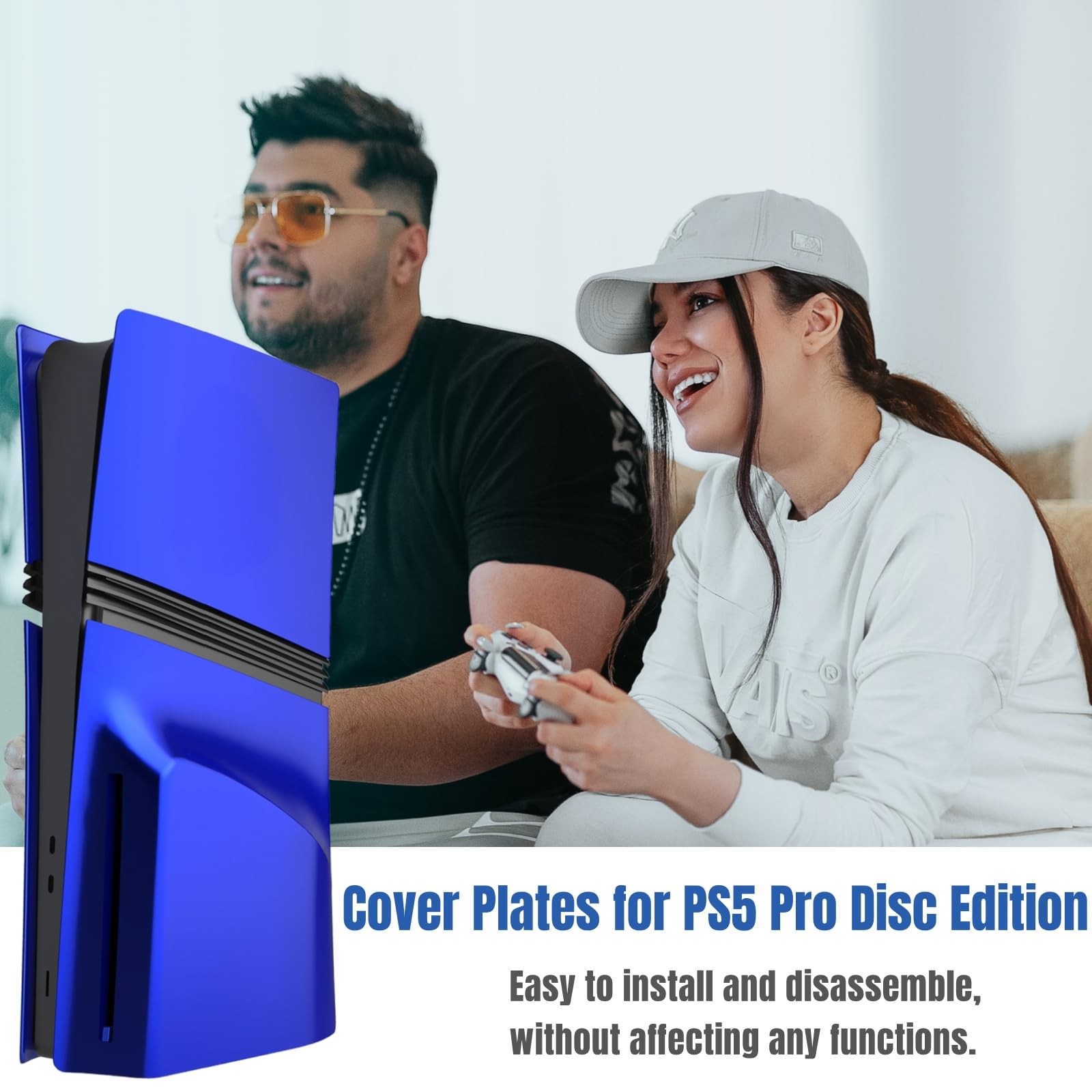 Pro Disc Edition Cover Plates for New PS5 Console, Shell Panels Blue