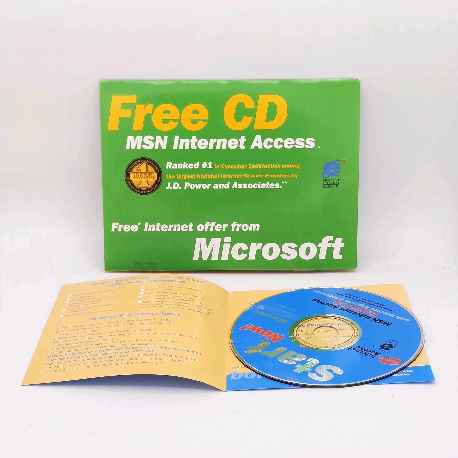 MSN Premier For Microsoft Version 2.6 w/ Internet Explorer 4.0 Windows 95 Up CD