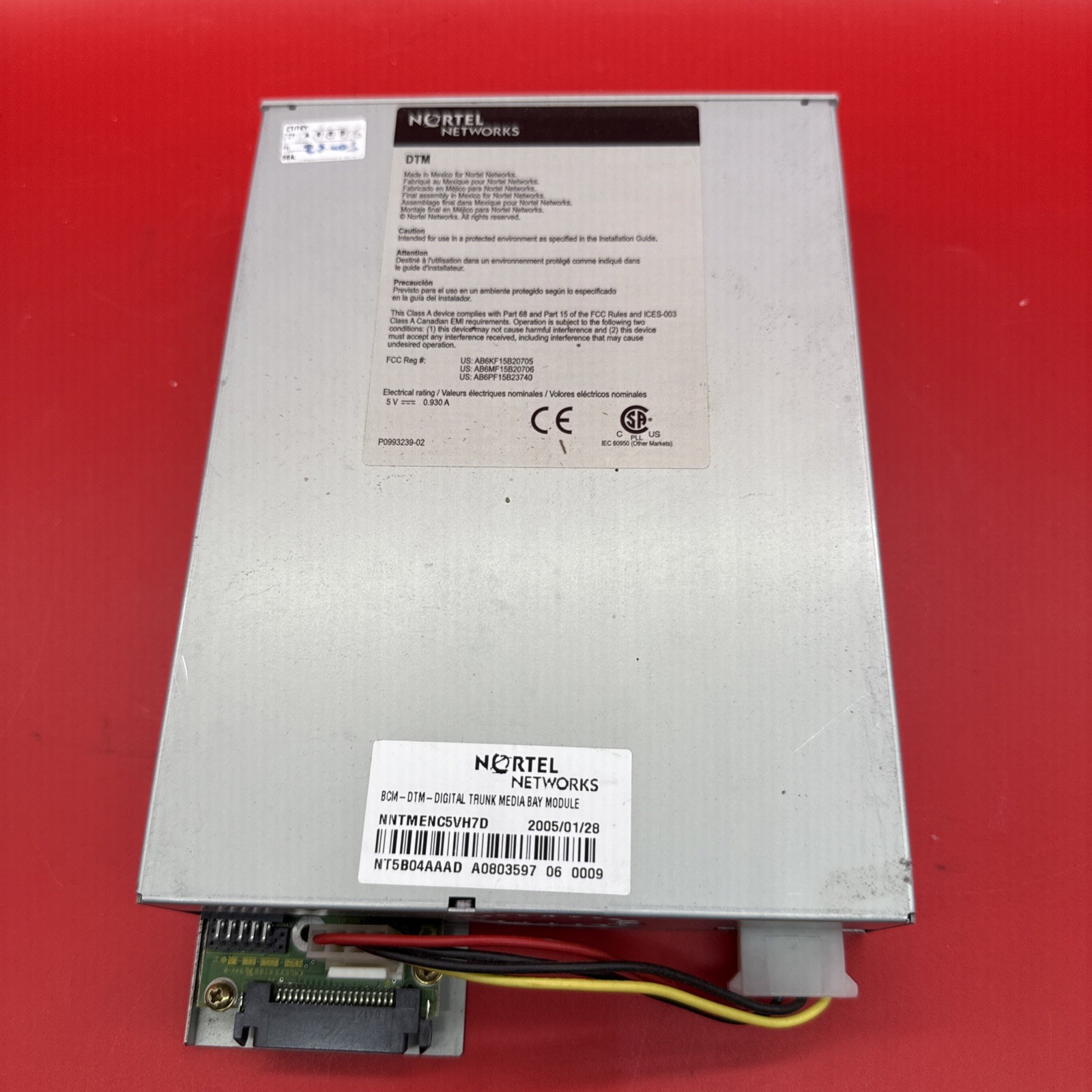 Nortel Networks BCM-DTM Digital Trunk Media Bay Module NT5B04AAAD *Untested*