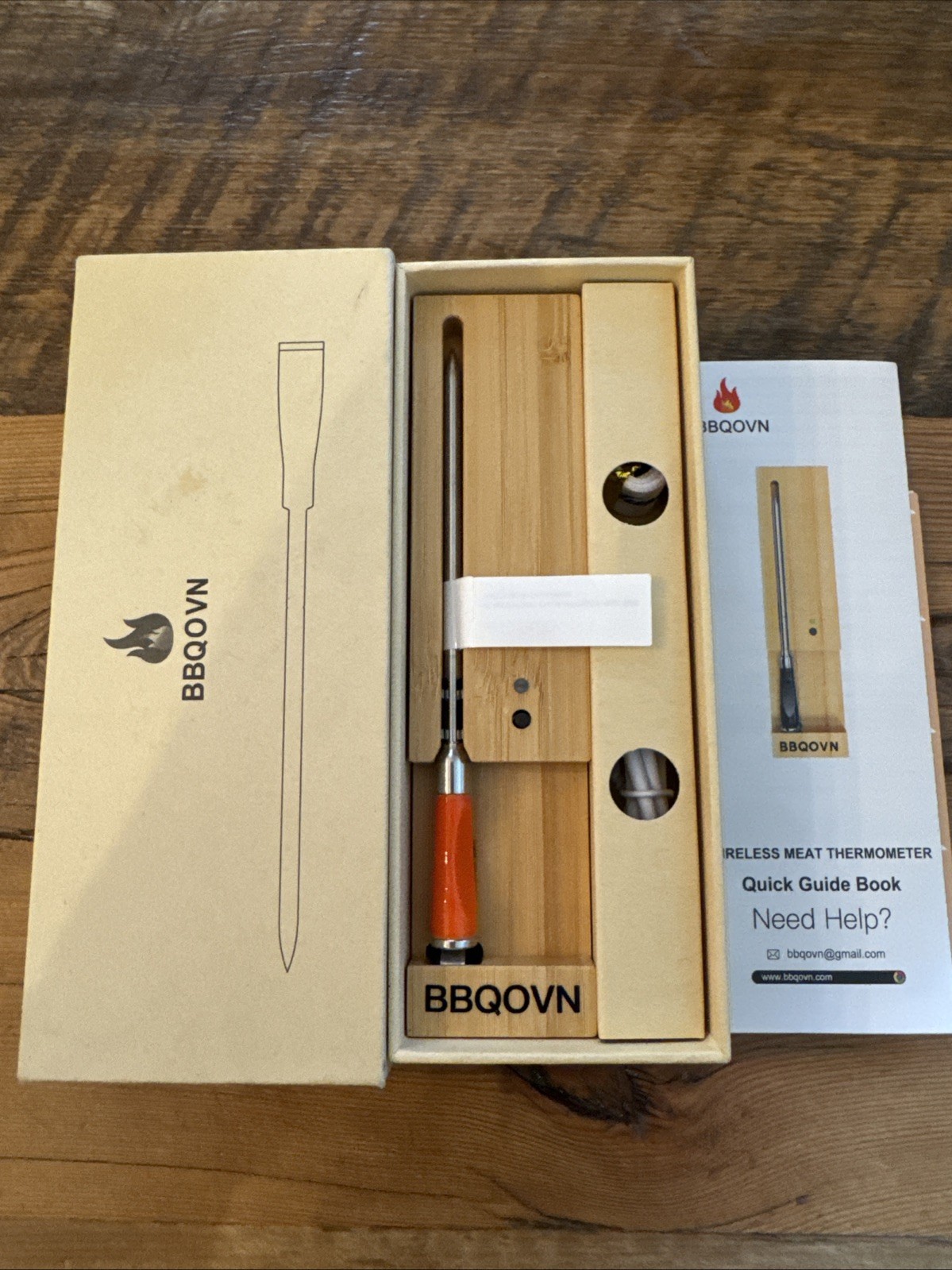 BBQOVN Smart Wireless Meat Thermometer, 3.9mm Ultra-Thin Probe