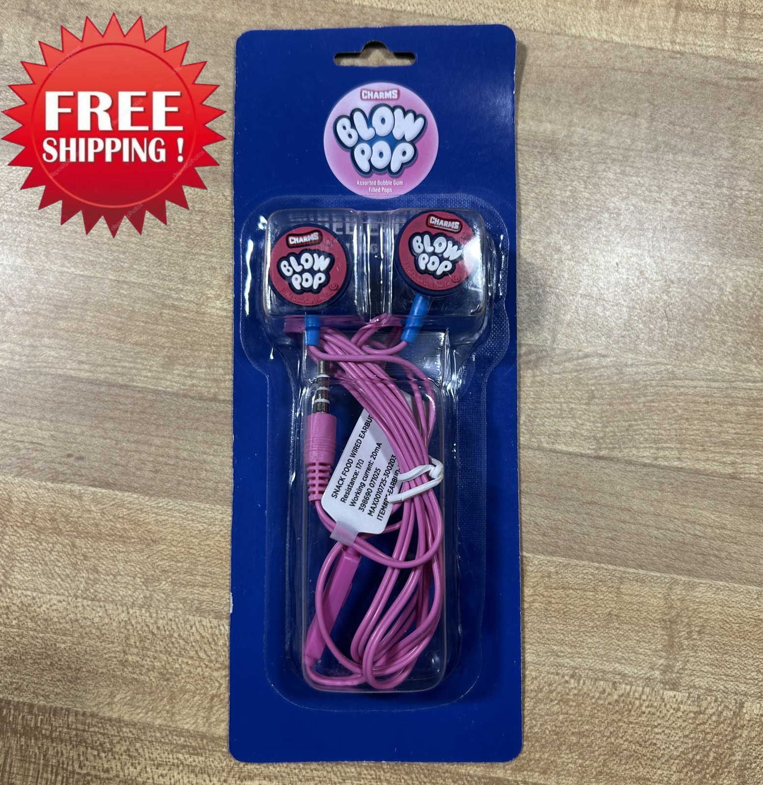 Blow Pop 3.5mm Jack in Ear Headphones w/ Mic & Volume Control for most Devices