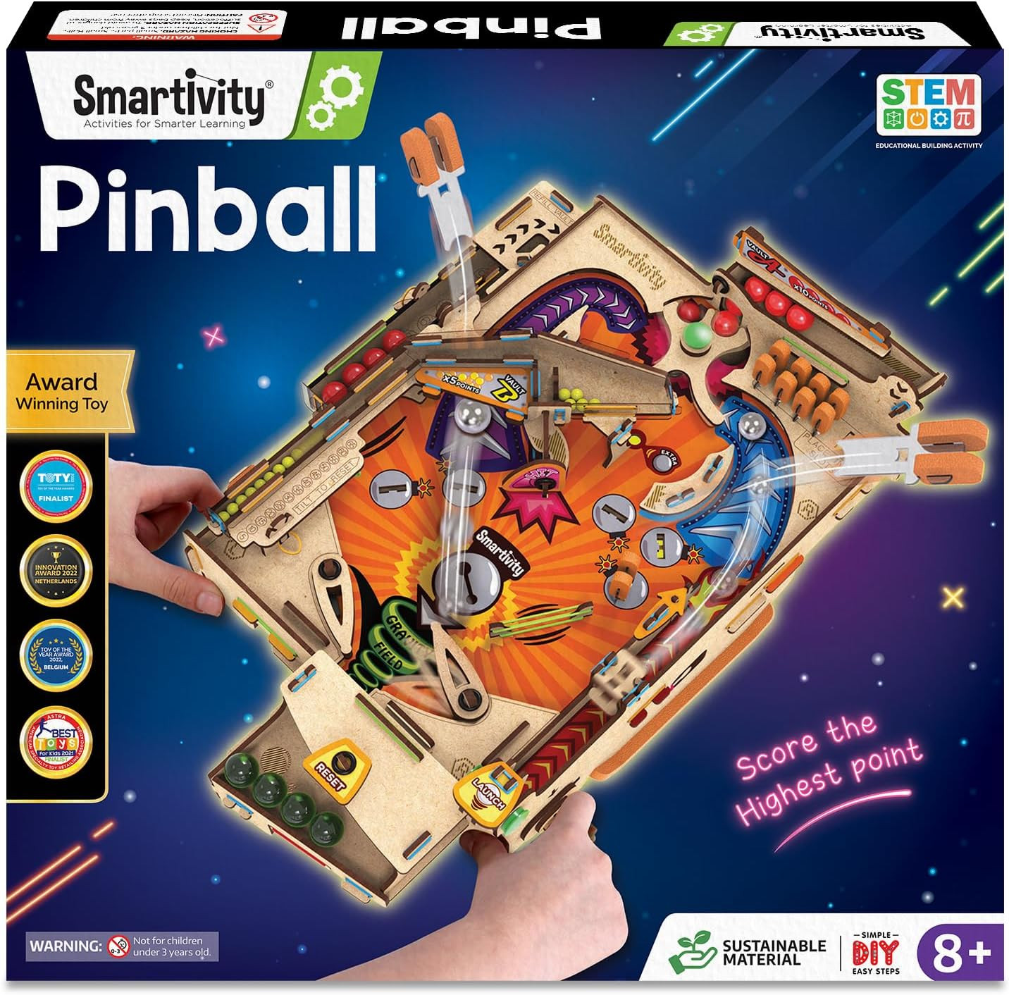 DIY Pinball Machine for Kids 8-14 Years Old | Global Award Winning Arcade Game |