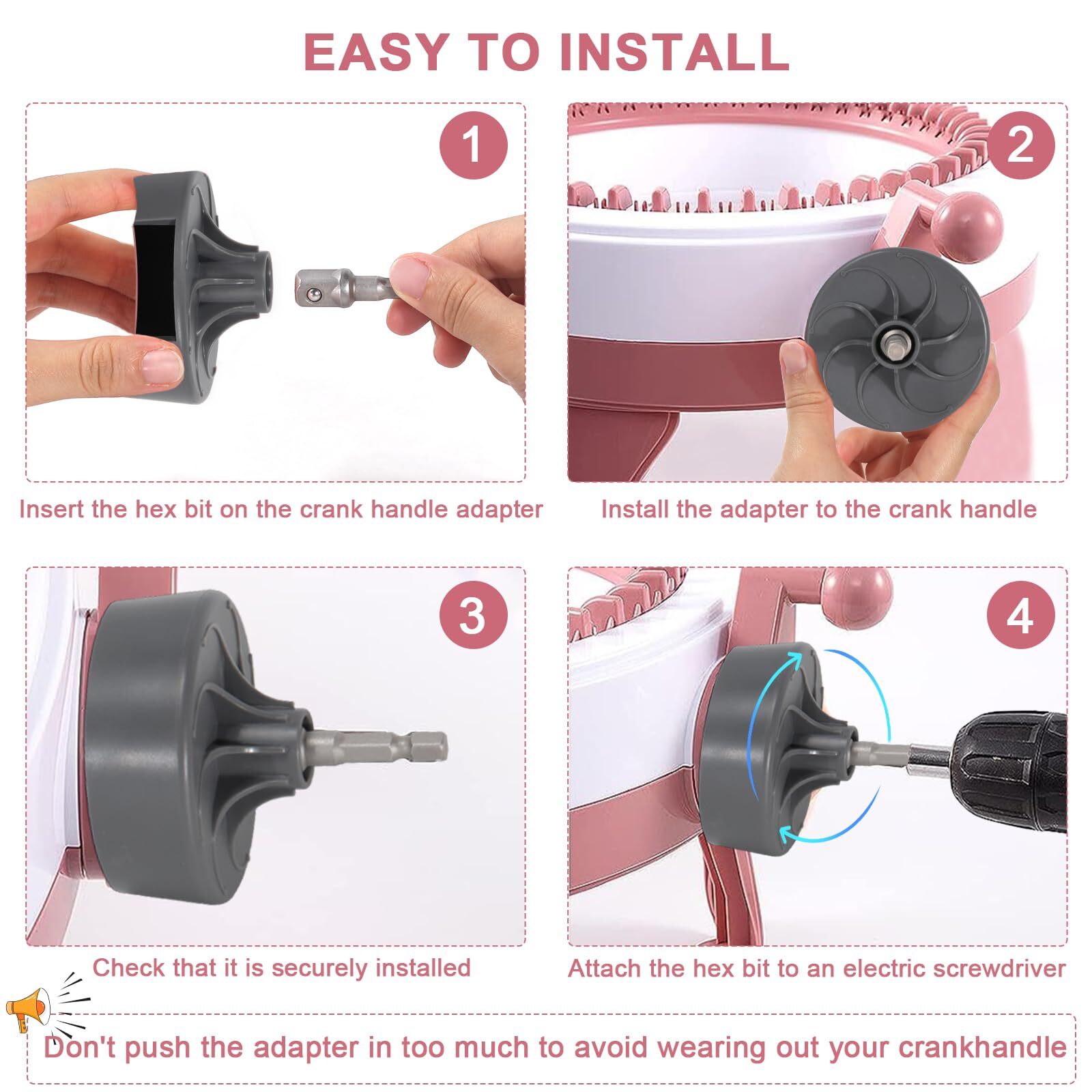 Knitting Machine Adapter Quick Knit Replaceable Crochet Machine Adapter with ...
