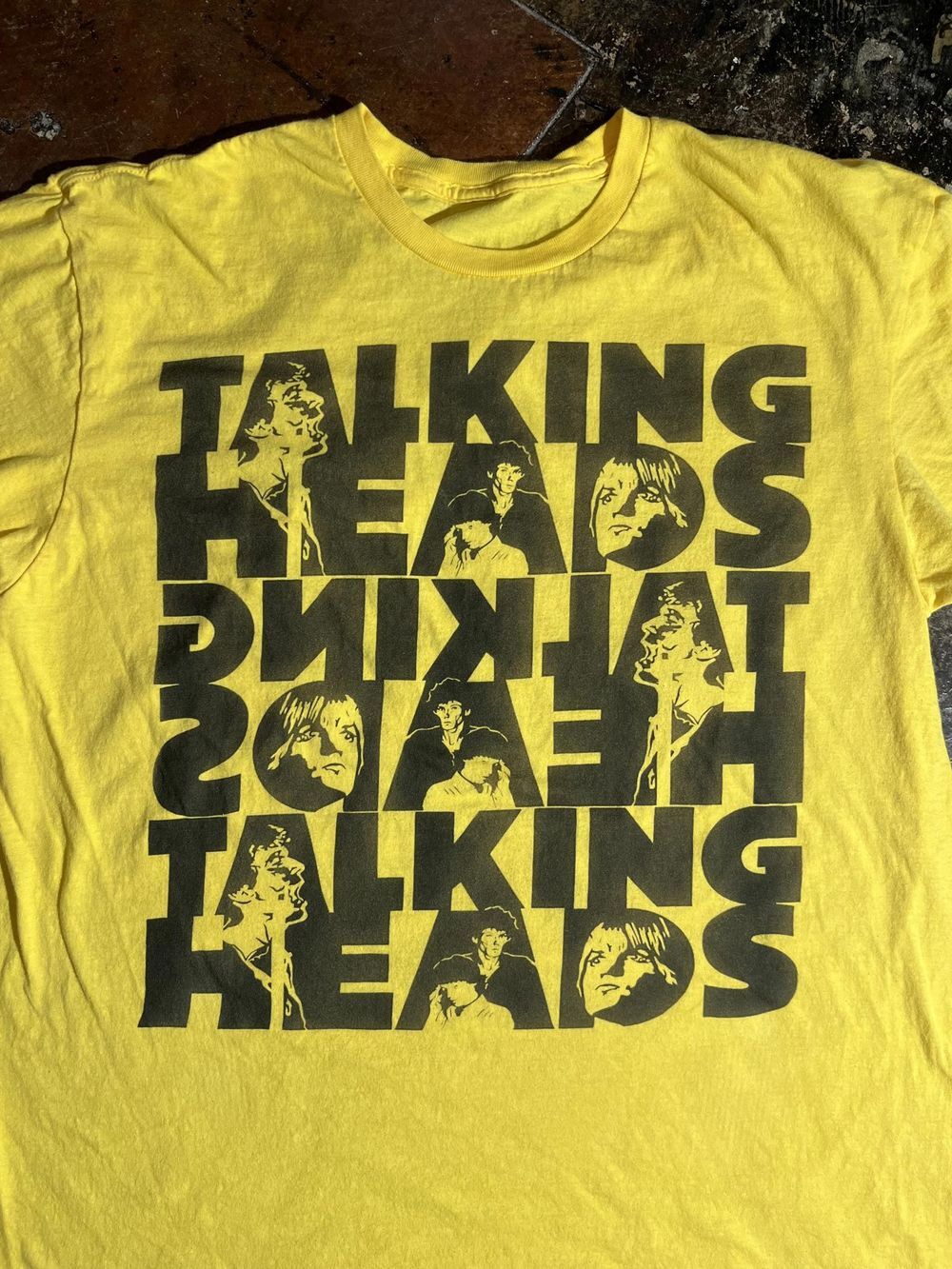 Talking Heads band 90s Reprint Yellow t shirt Men Women Unisex NH15223