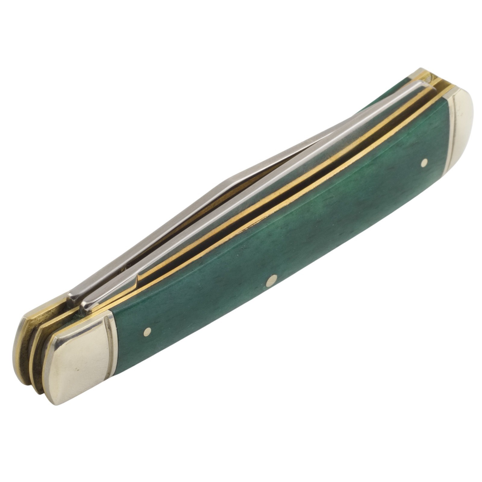 Rough Rider Turquoise Smooth Bone Trapper Pocket Knife RR1253 2 Folding Blades