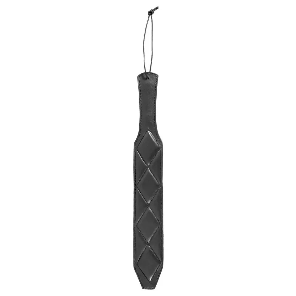 Genuine Leather Flogger with 9" Braided Handle &Matching Leather Paddle