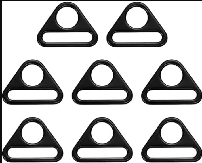 uxcell 8 Pcs 1 1/4 Inch Triangle Buckles Adjuster Triangle D Ring