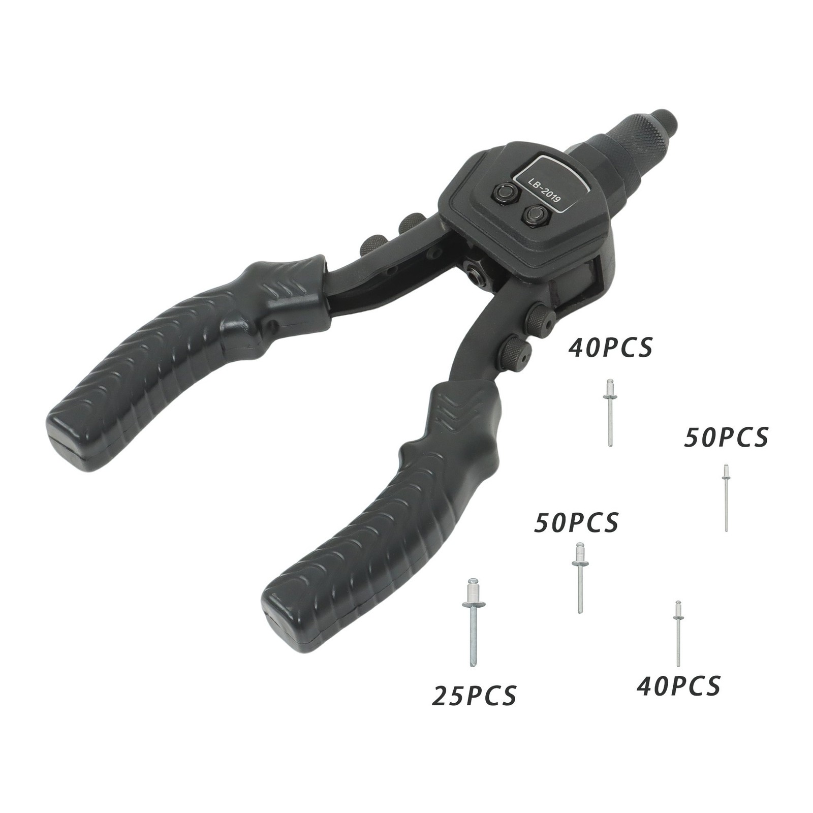 1/4 Pop Rivet Gun Kit with 200 Blind Rivet 5 Interchangeable Rivet Head