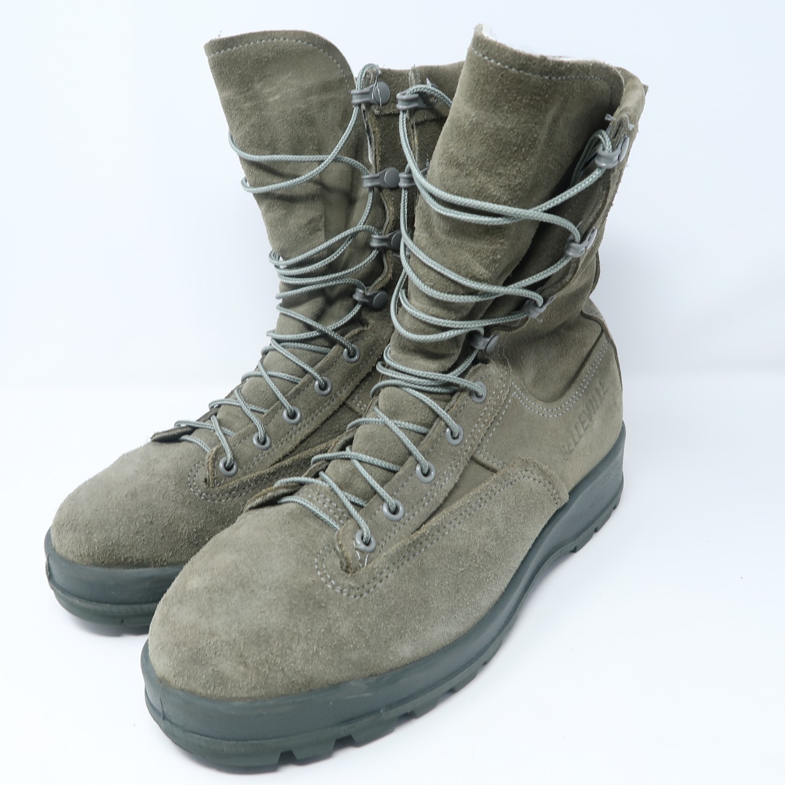 BELLEVILLE Boots 675ST Combat Boots Steel Toe Seude Gore-Tex Green Size 9