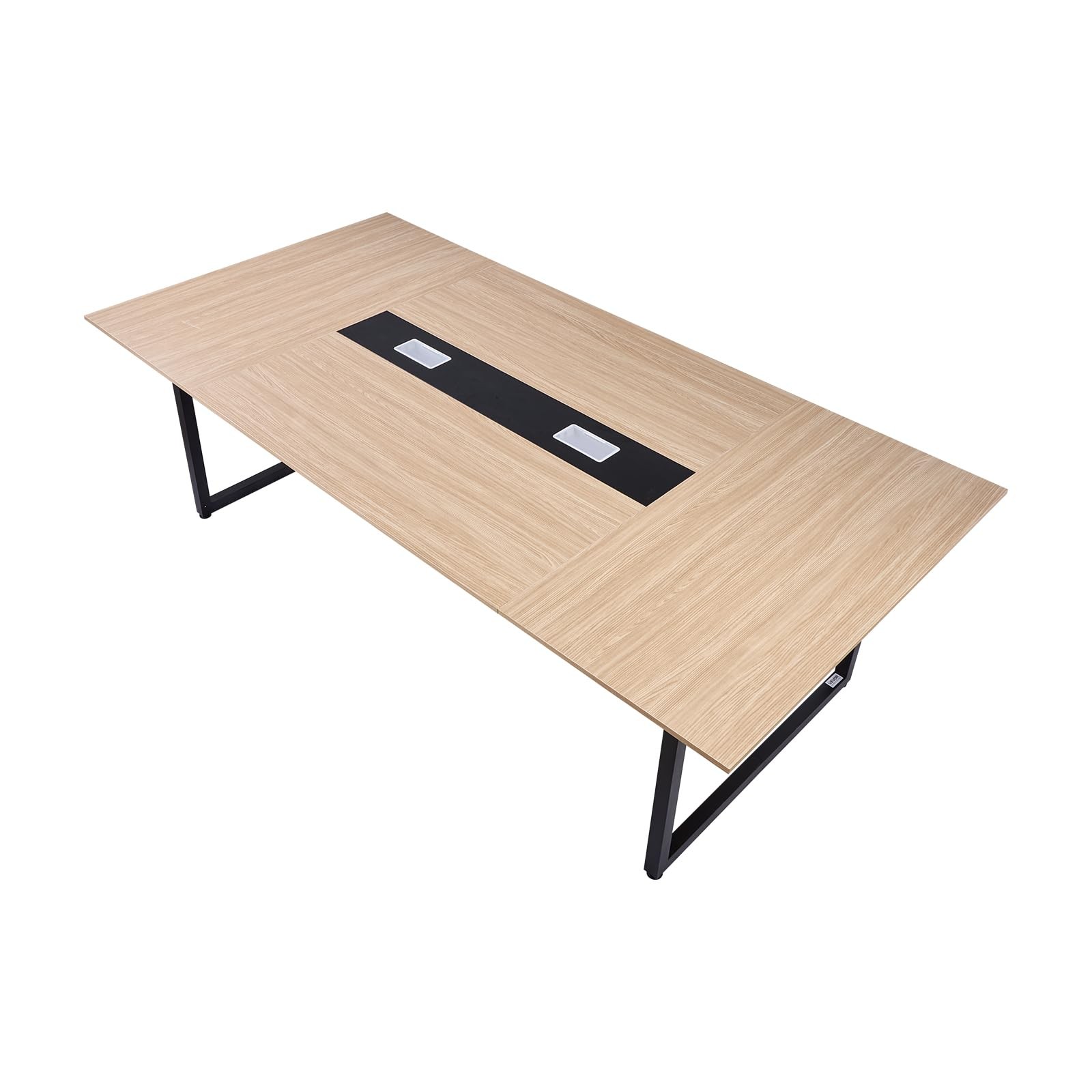 VEVOR Conference Table, 8 ft Office Meeting Table for 8 FT Rectangle, Brown