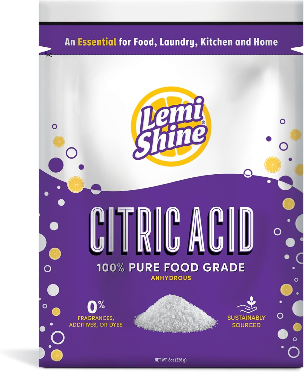 100% Citric Acid Powder L Pure Food-Grade Flavor Enhancer & All-Natural Preserva