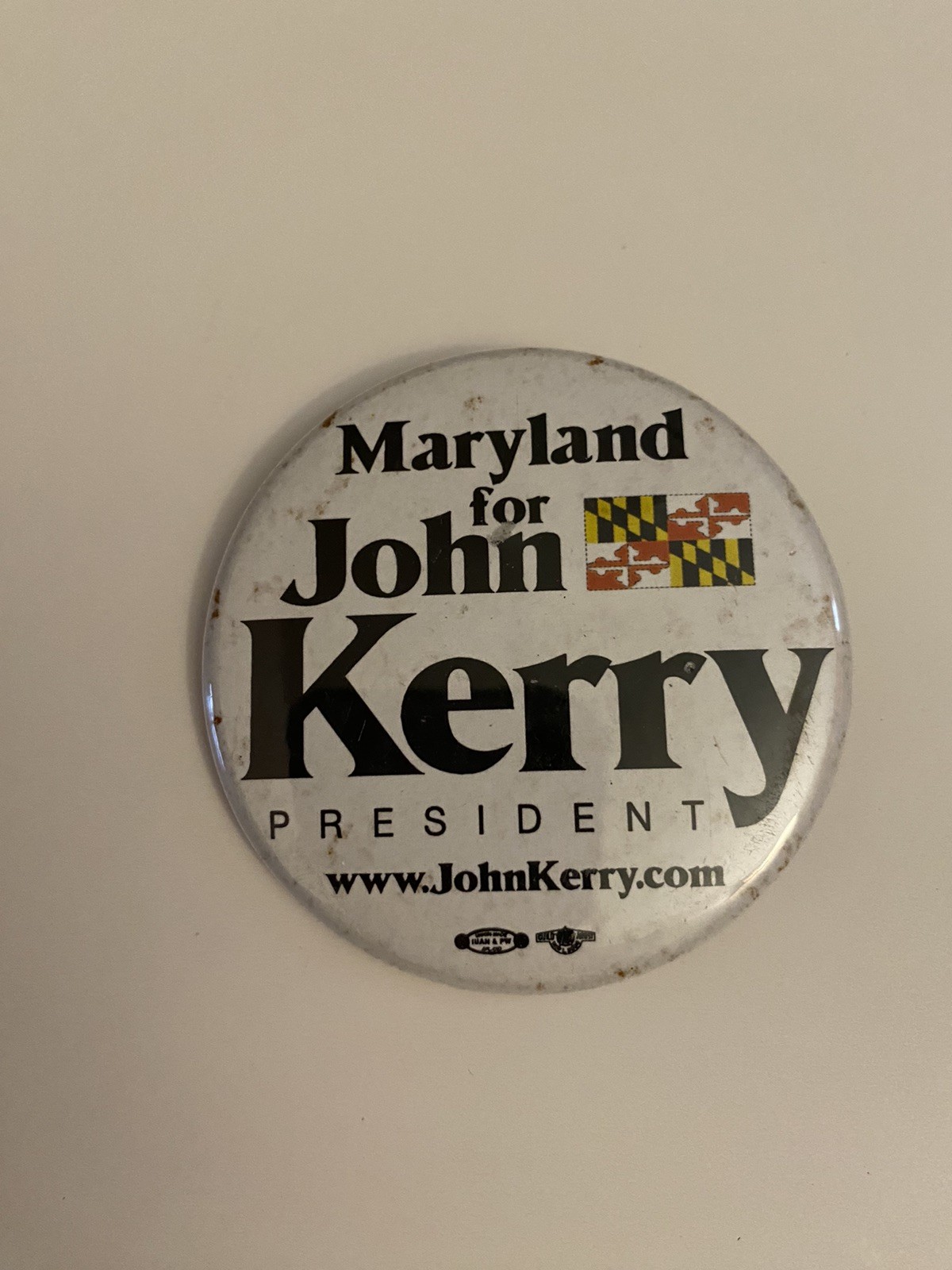 Maryland For John Kerry President Pin Back Button P77