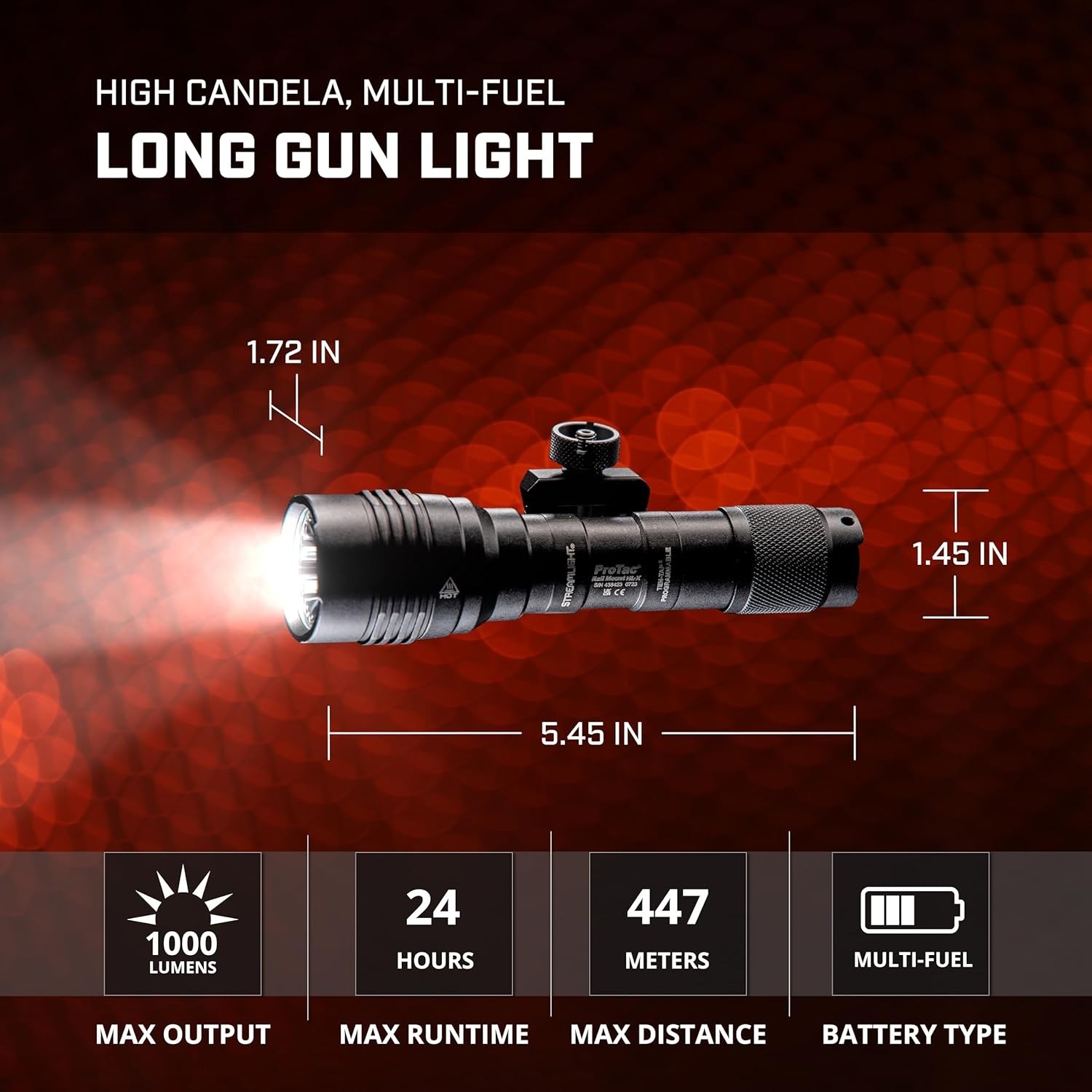1000 Lumen ProTac Rail Mount Flashlight