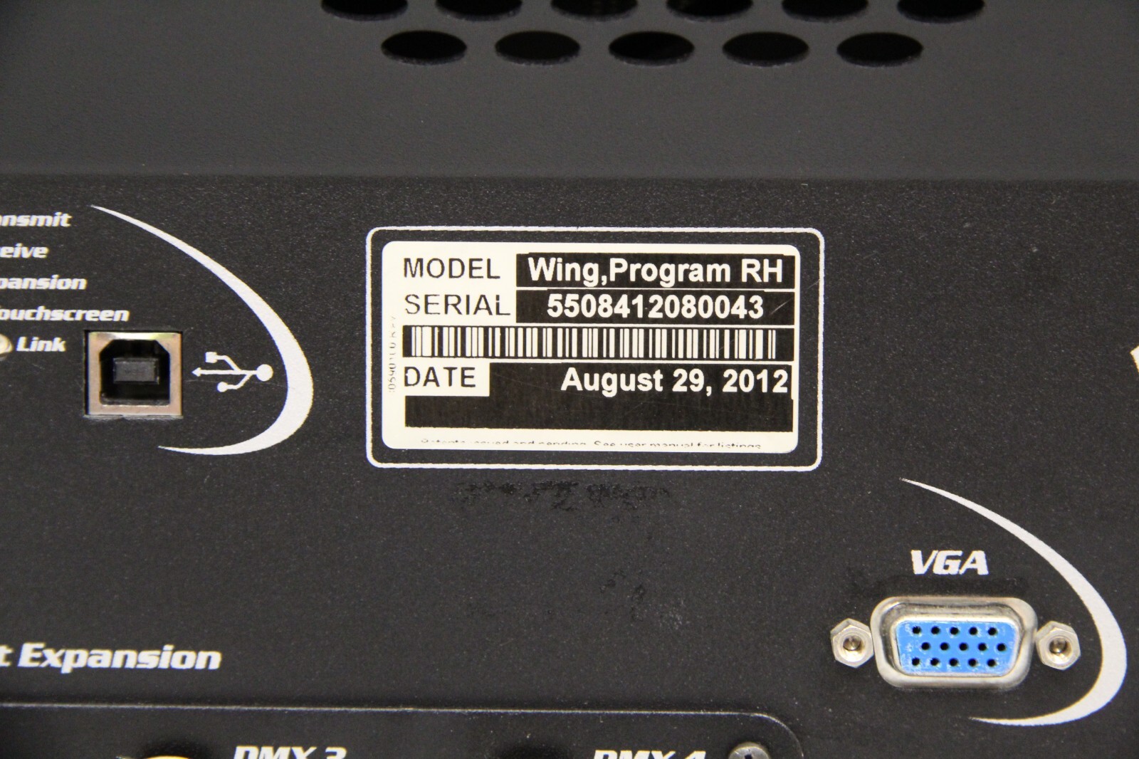 High End Systems Roadhog 3 Programming Wing With RH 4 Universe SuperWidget Card